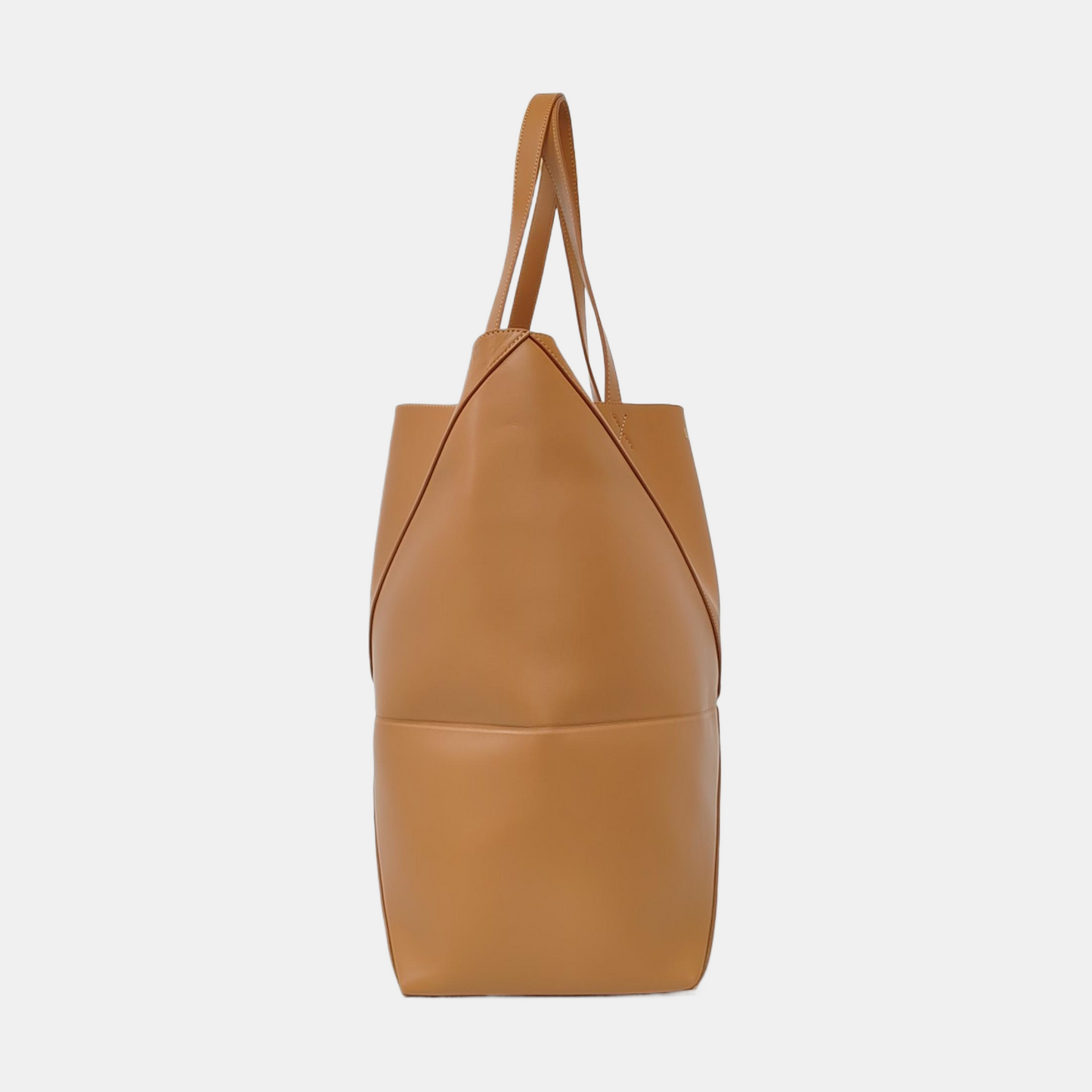 LOEWE Puzzle Fold Large Brown Leather Quilted Shoulder Bag and Tote-(SKU)-957928785
