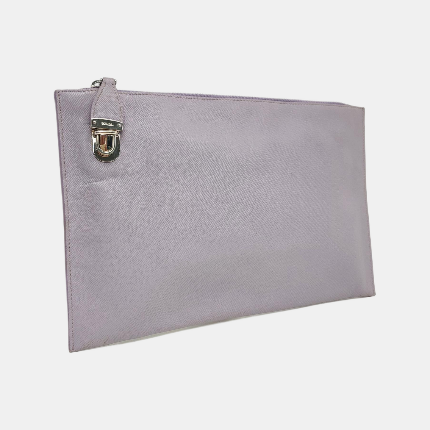 PRADA Light Purple Cowhide Handbag Silver Hardware-(SKU)-957970047