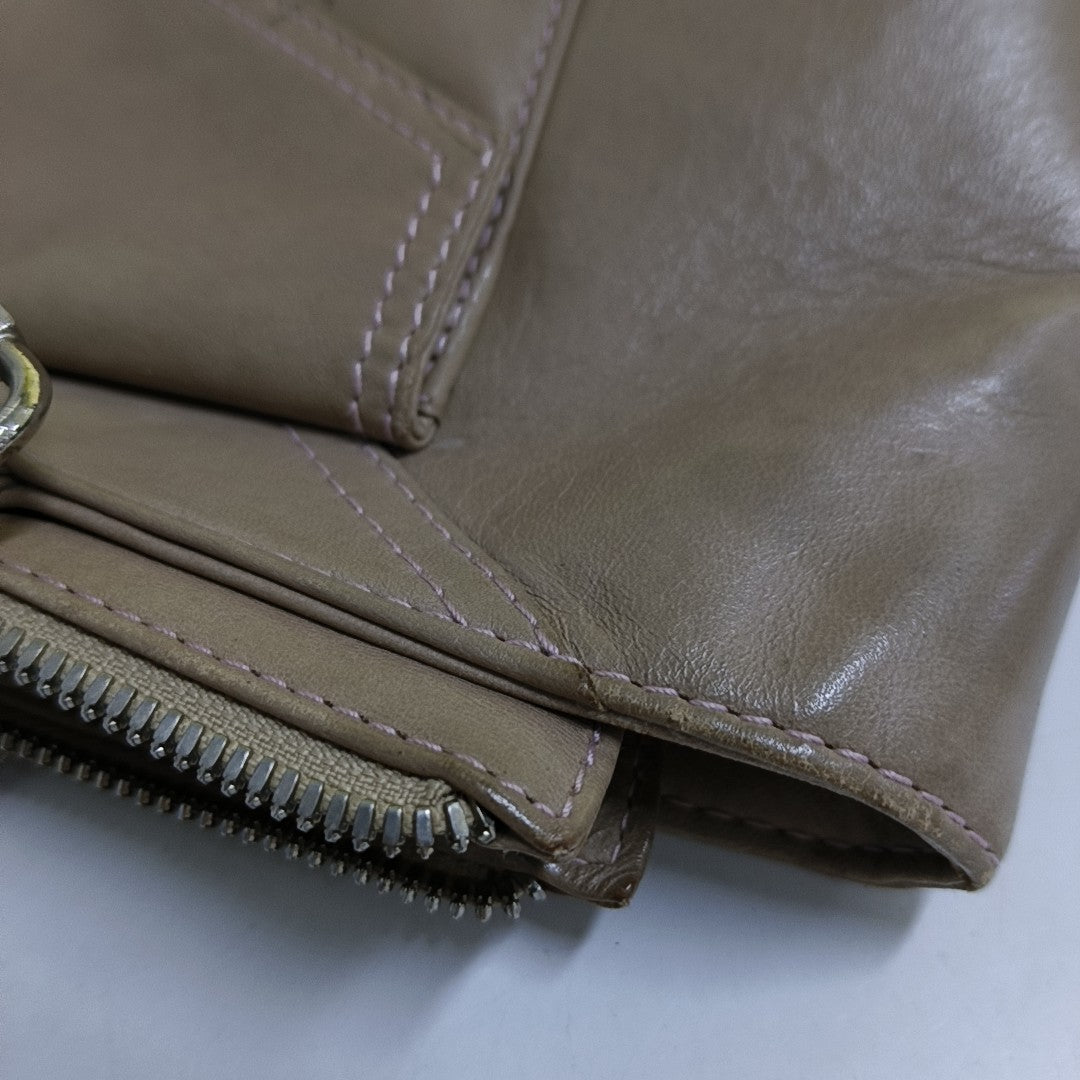 LOEWE Khaki Lambkin Embossed Handbag Silver Hardware-(SKU)-958006542