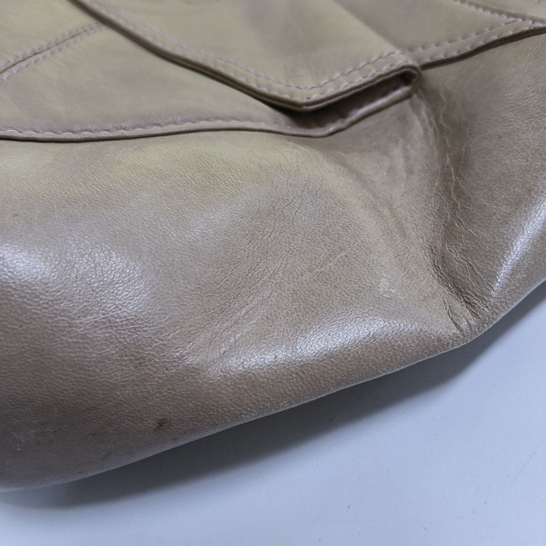 LOEWE Khaki Lambkin Embossed Handbag Silver Hardware-(SKU)-958006542