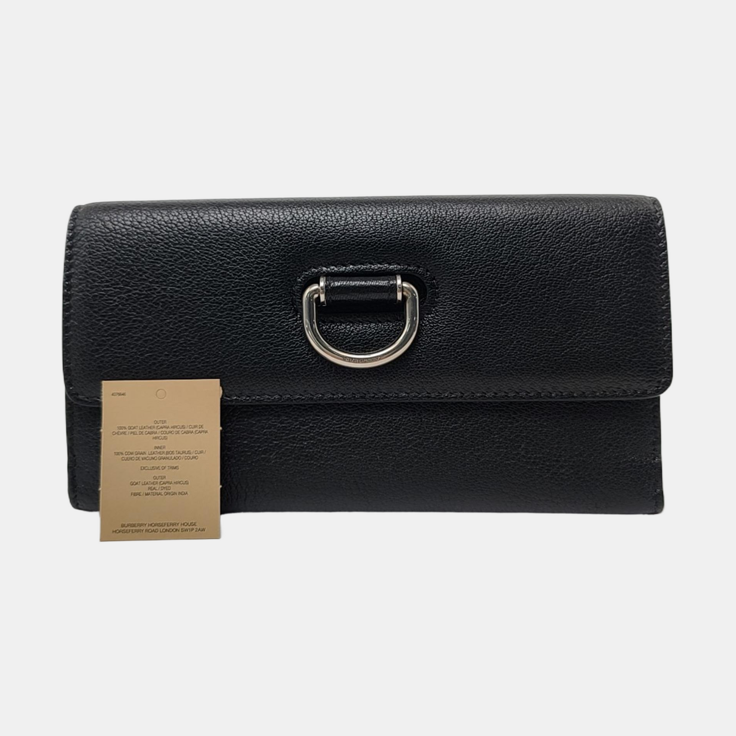 BURBERRY D-Ring Black Cowhide Wallet-(SKU)-958091662