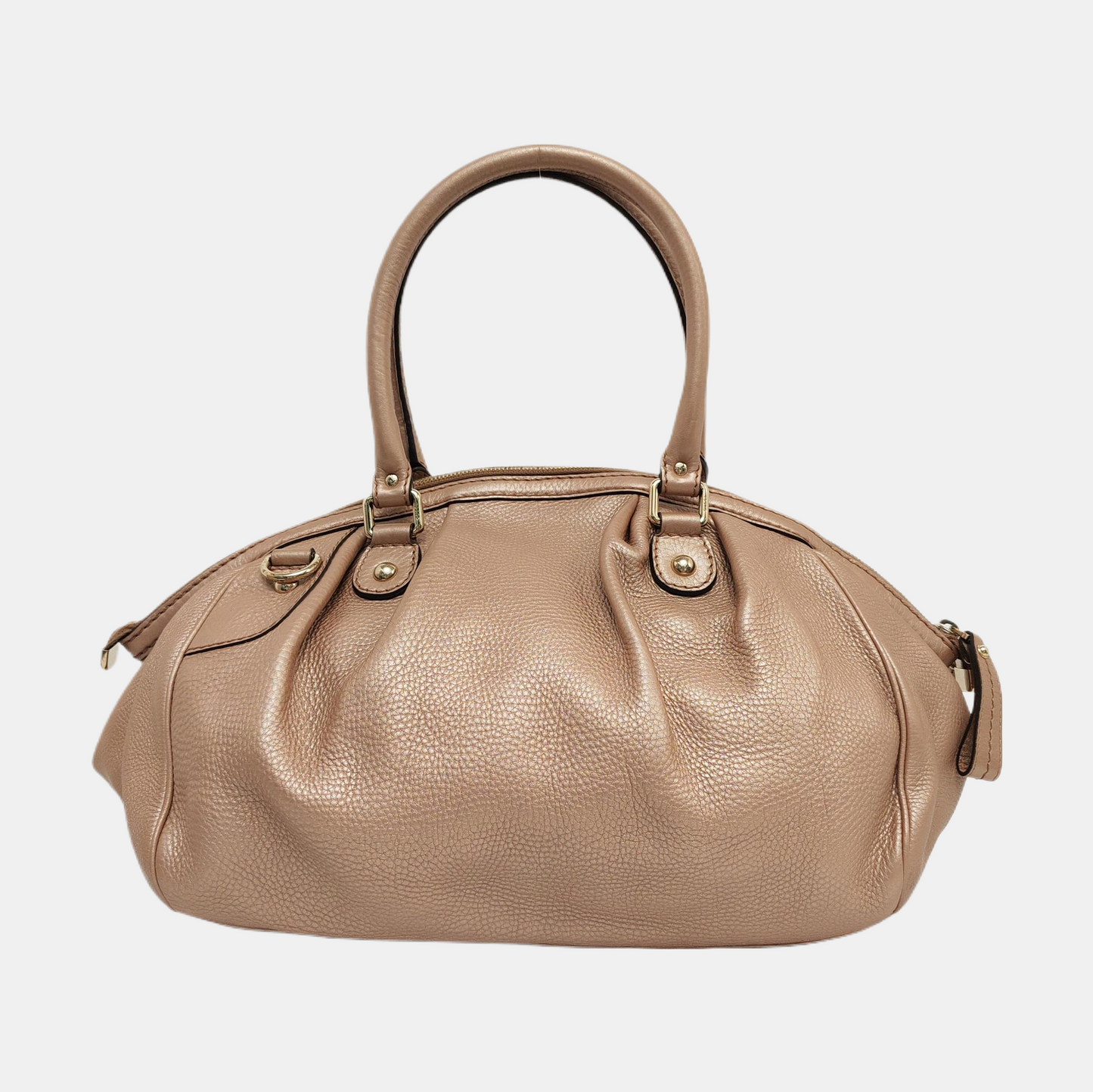 GUCCI Sukey Rose Gold Leather Single Shoulder Bag Tote Bag Golden hardware Removable shoulder strap-(SKU)-957916470