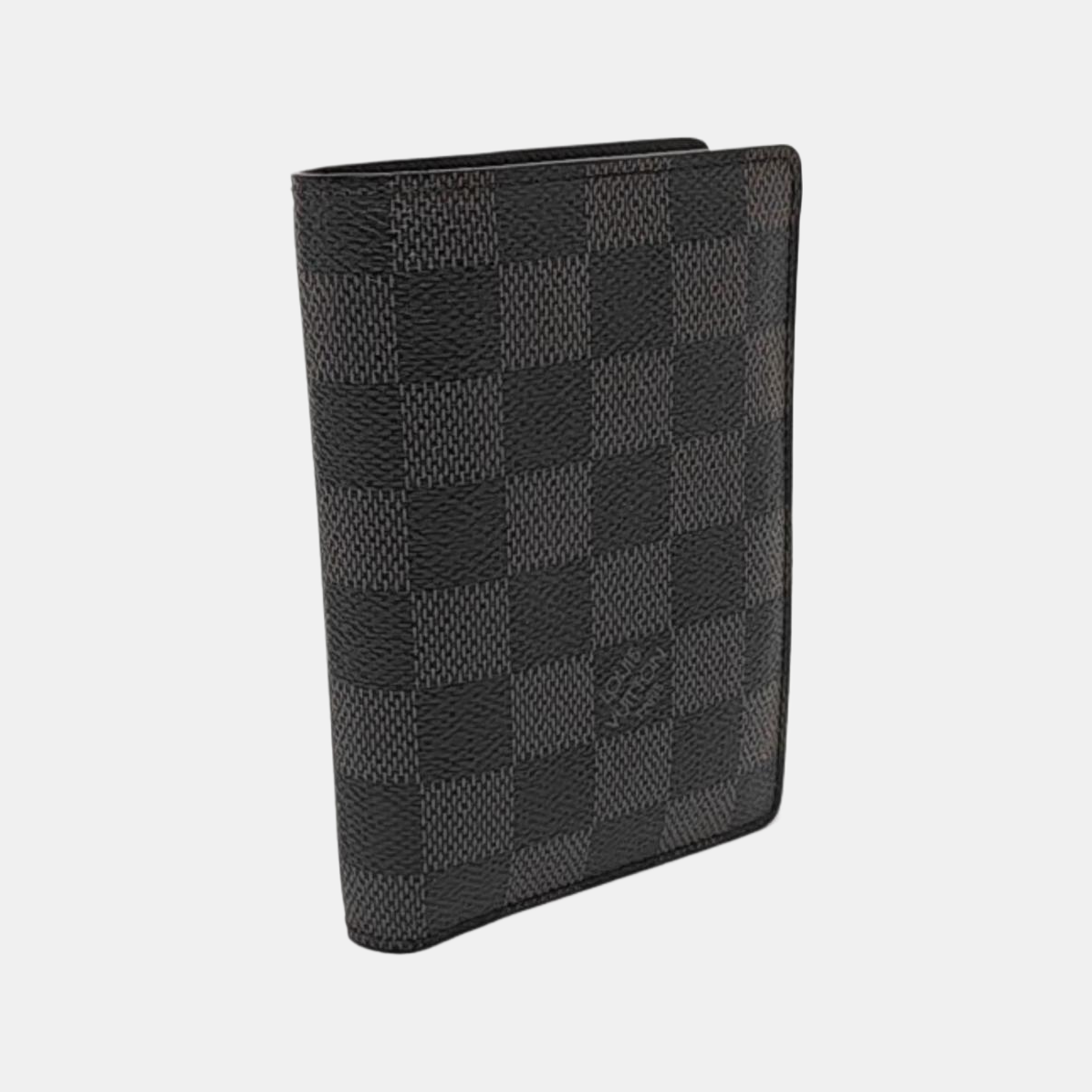 LOUIS VUITTON SMART Gray Coated Canvas Chessboard Plaid Wallet-(SKU)-957908054