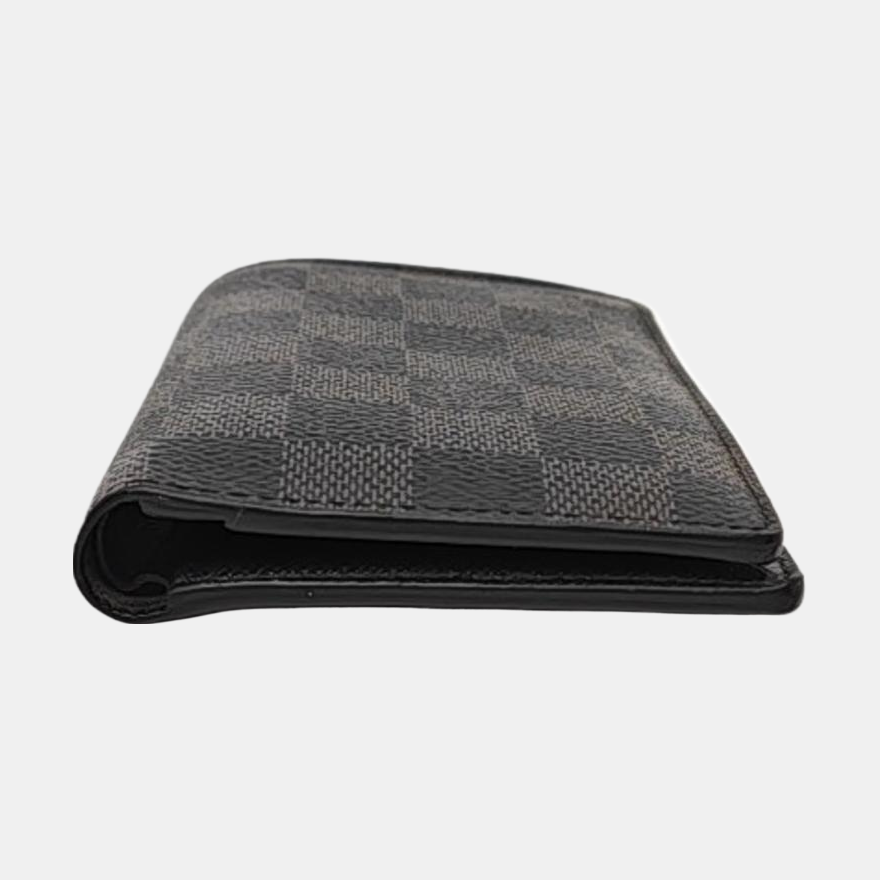 LOUIS VUITTON SMART Gray Coated Canvas Chessboard Plaid Wallet-(SKU)-957908054