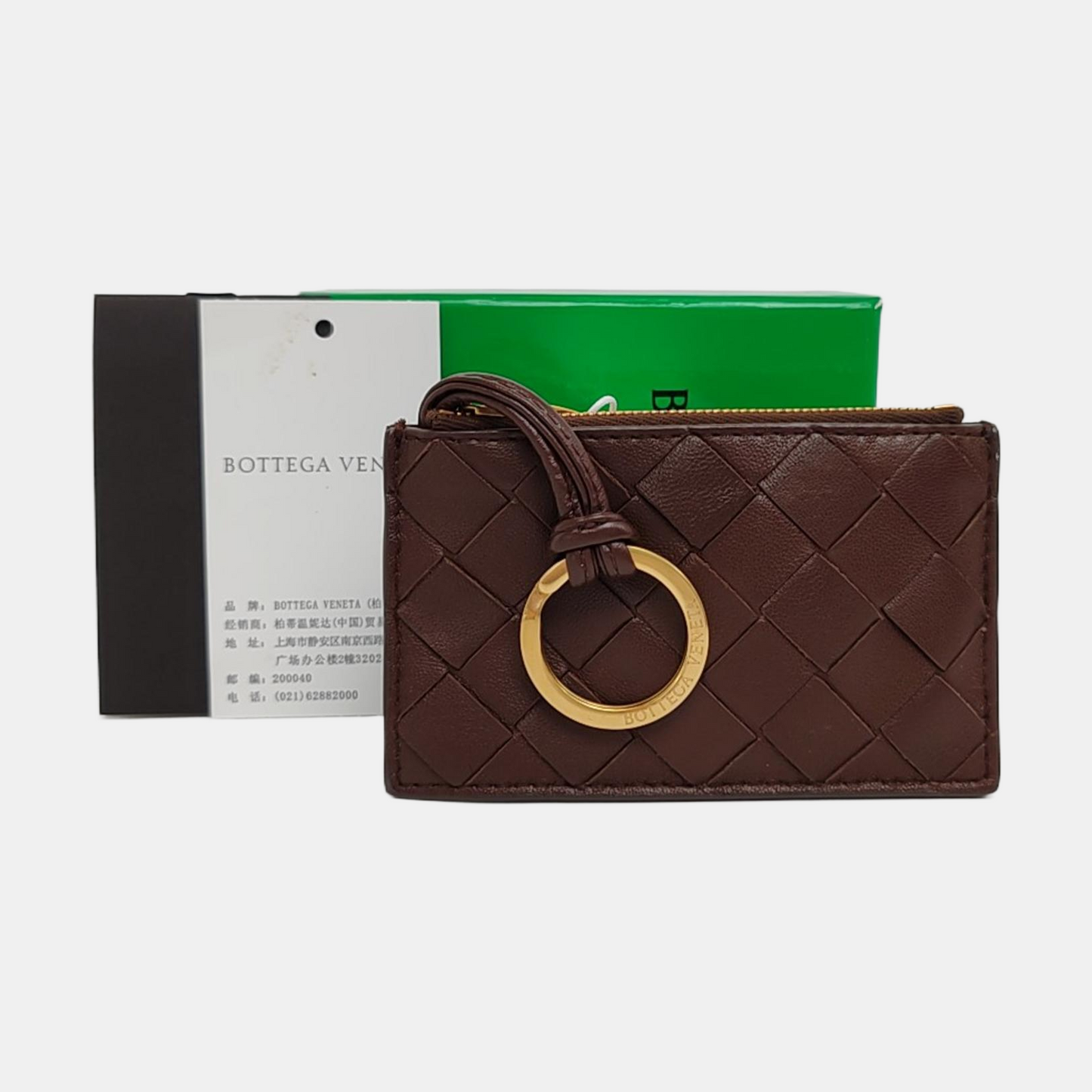 BOTTEGA VENETA Brown Cowhide Woven Wallet-(SKU)-958077989