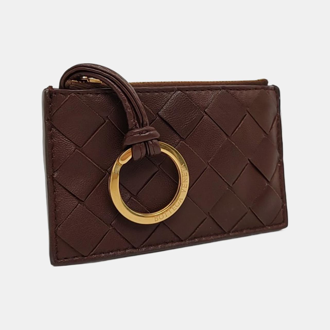 BOTTEGA VENETA Brown Cowhide Woven Wallet-(SKU)-958077989