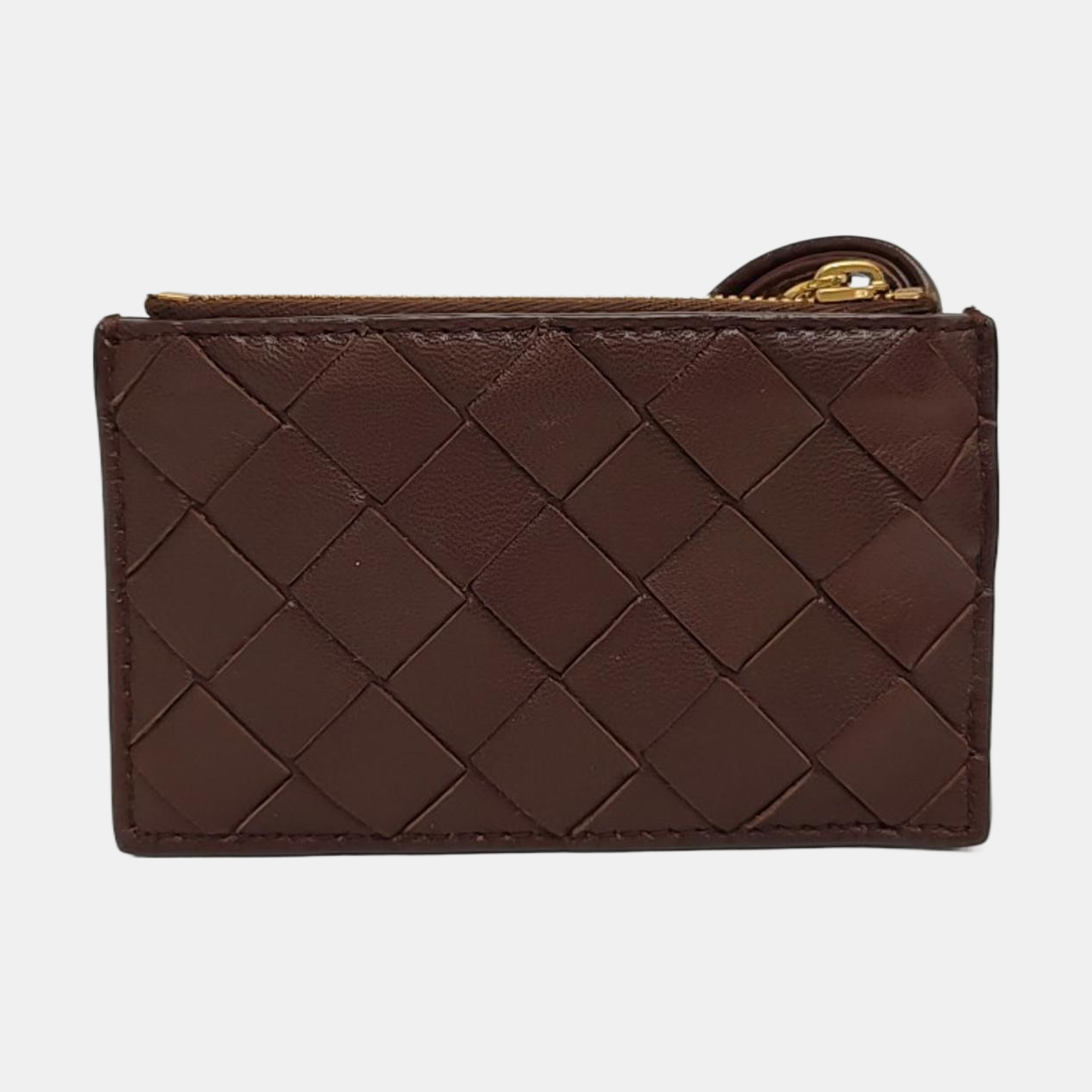 BOTTEGA VENETA Brown Cowhide Woven Wallet-(SKU)-958077989