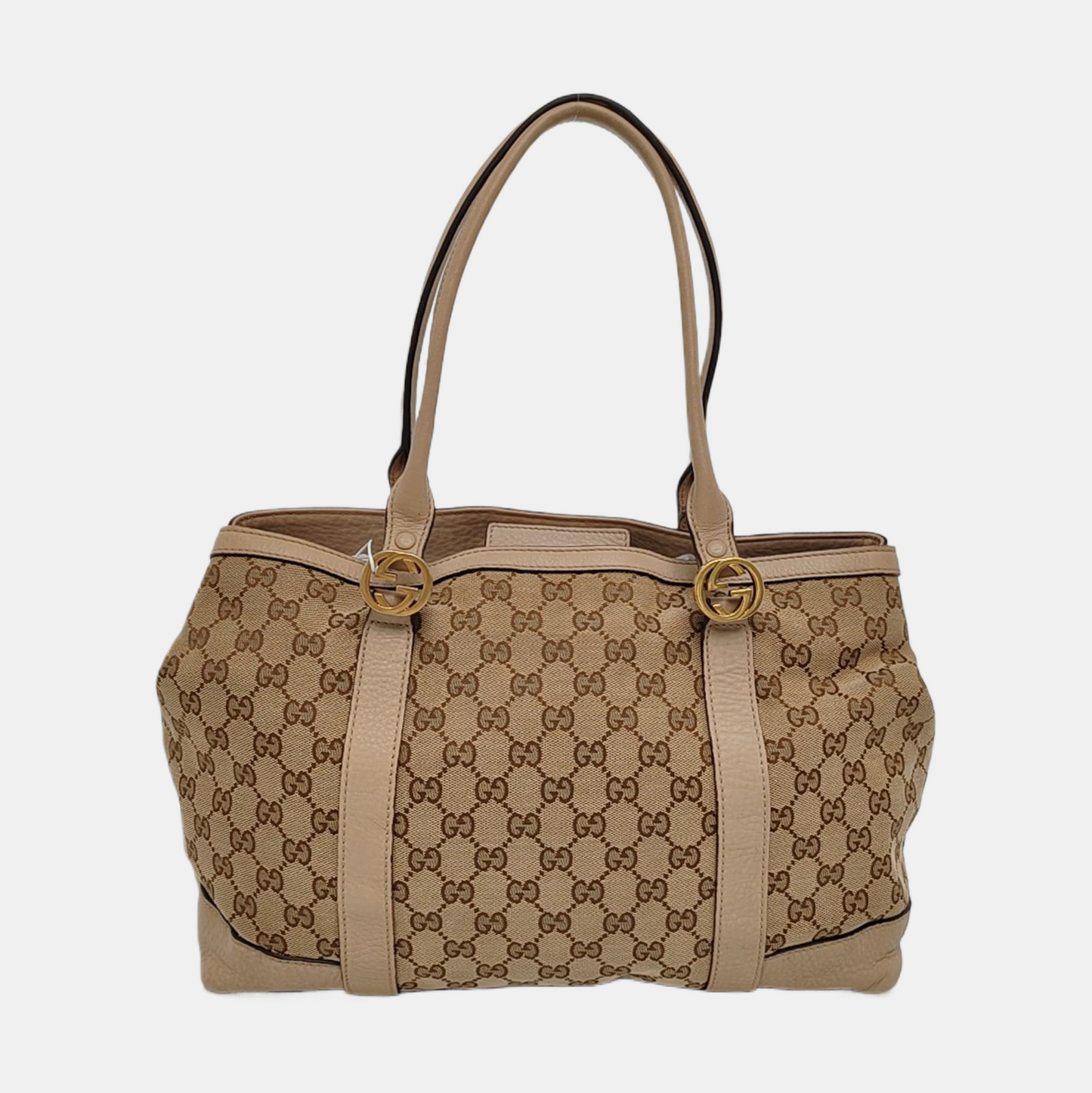 GUCCI Miss GG Brown Canvas Old Flower Single Shoulder Bag Tote Bag Golden hardware-(SKU)-958172878