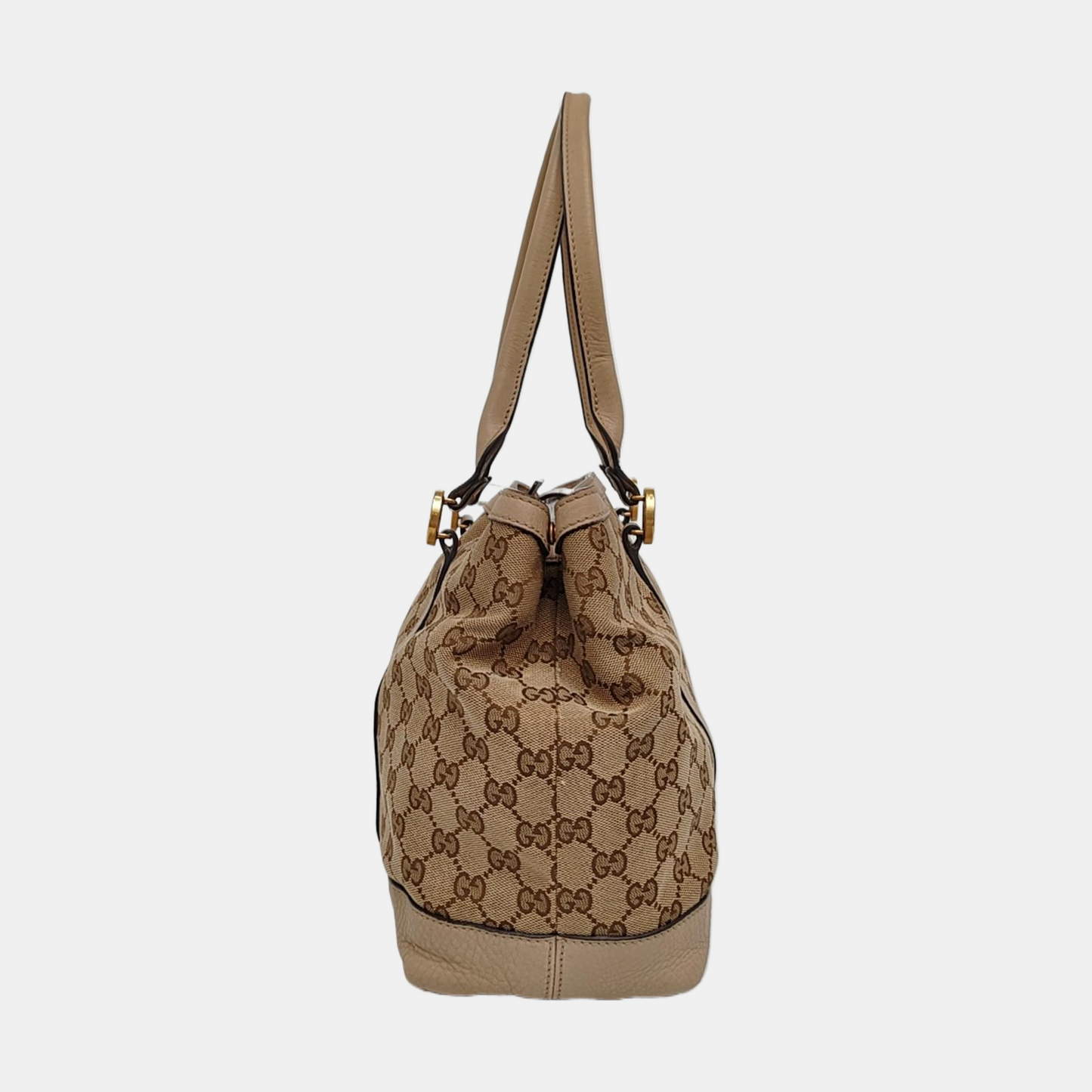 GUCCI Miss GG Brown Canvas Old Flower Single Shoulder Bag Tote Bag Golden hardware-(SKU)-958172878