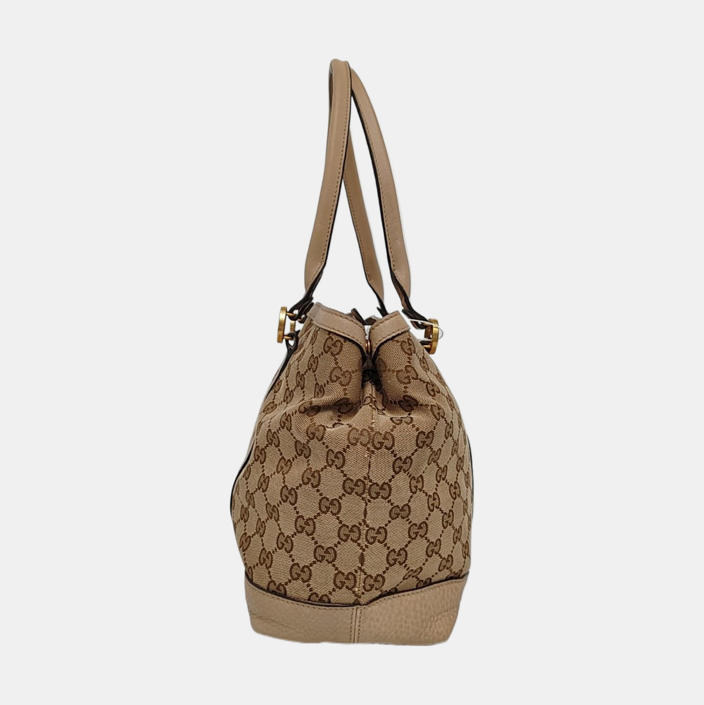 GUCCI Miss GG Brown Canvas Old Flower Single Shoulder Bag Tote Bag Golden hardware-(SKU)-958172878