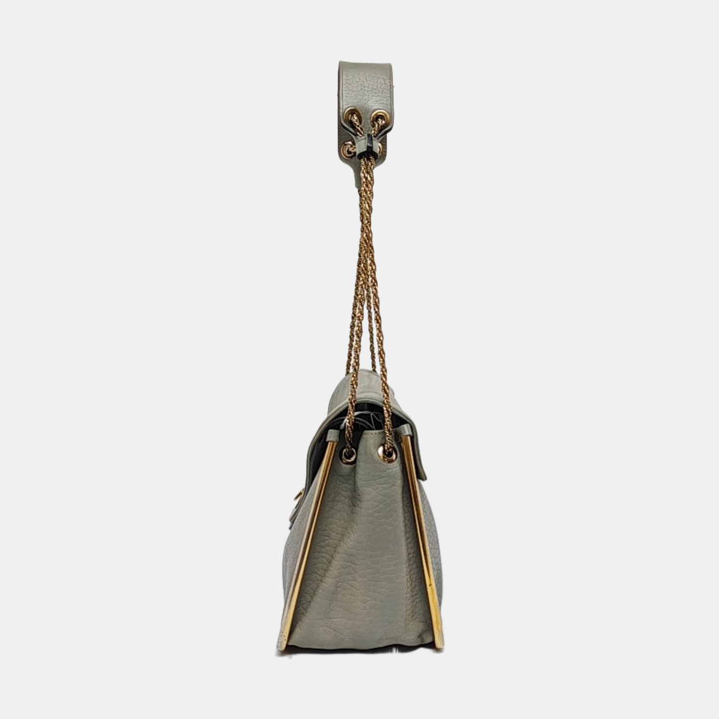 Chloé Sally Medium size Grey Leather Single Shoulder Bag Golden hardware-(SKU)-958155773