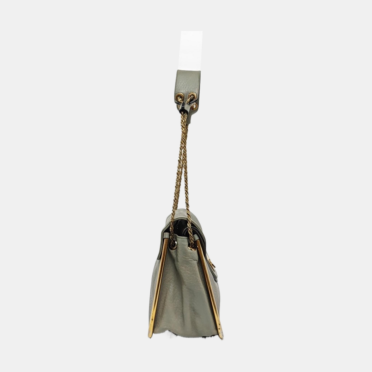 Chloé Sally Medium size Grey Leather Single Shoulder Bag Golden hardware-(SKU)-958155773