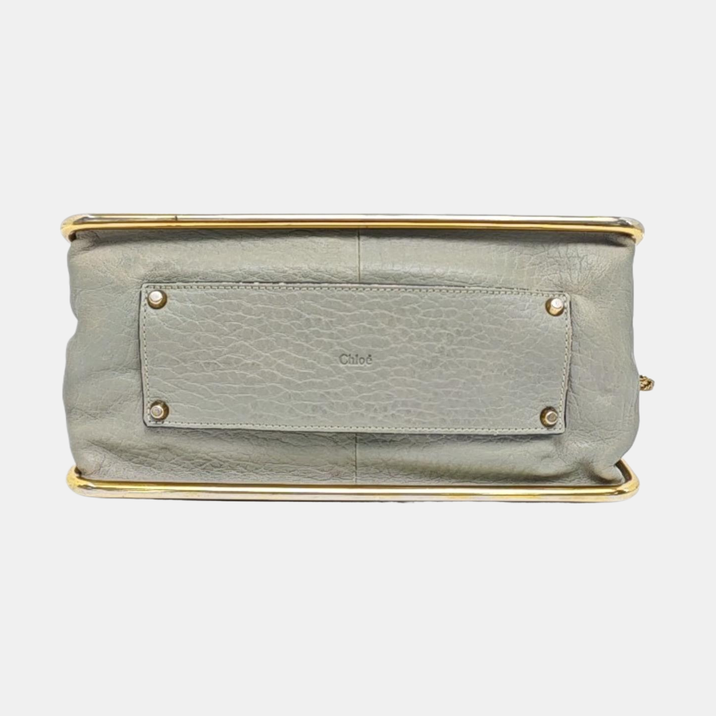 Chloé Sally Medium size Grey Leather Single Shoulder Bag Golden hardware-(SKU)-958155773
