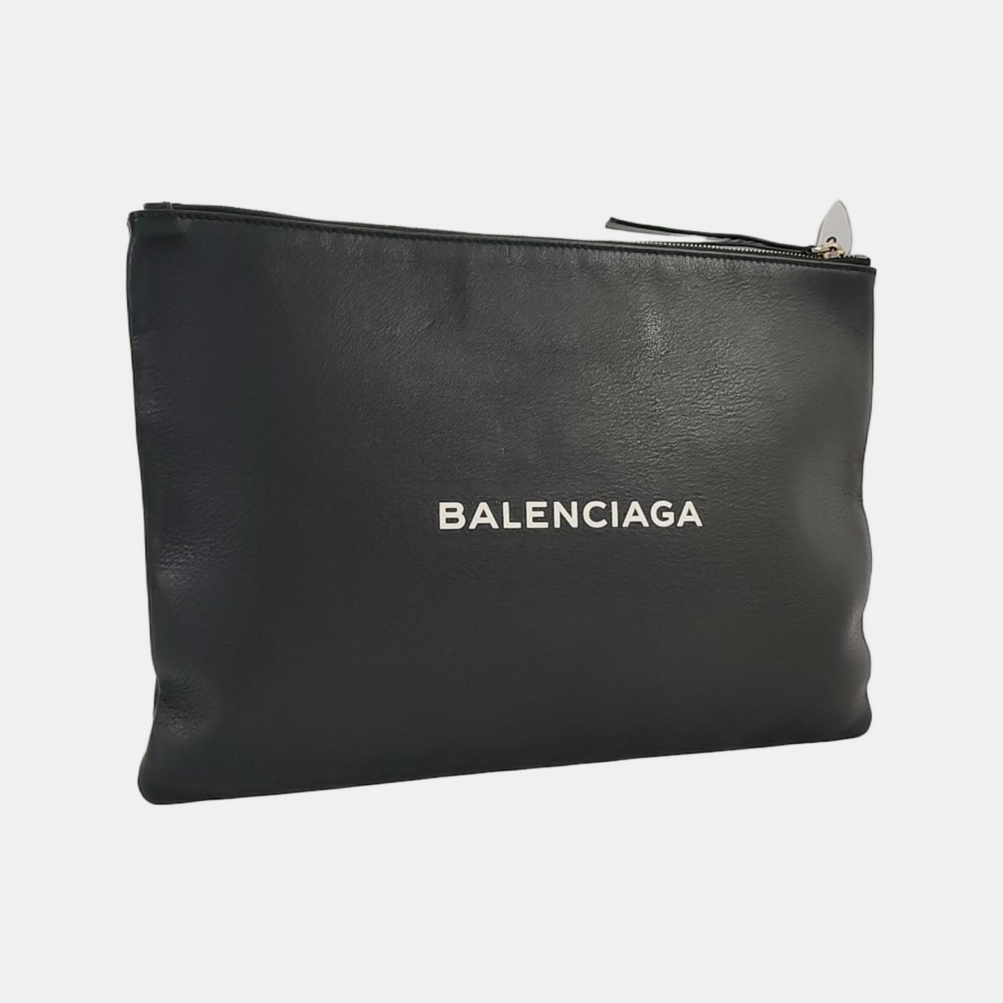 BALENCIAGA Cash Black cowhide printed handbag Silver Hardware-(SKU)-958242970