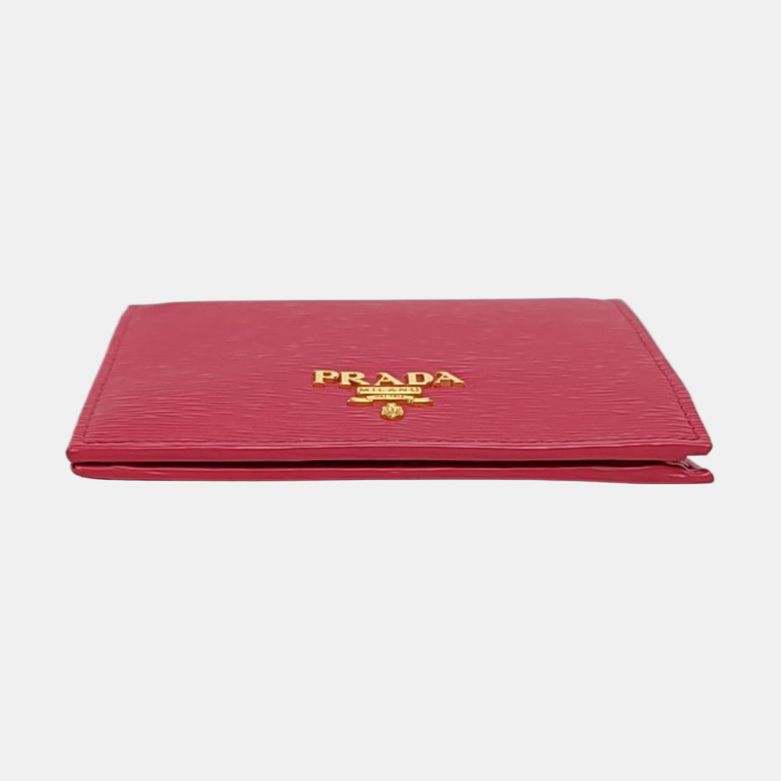 PRADA Fuchsia Leather Wallet Golden hardware-(SKU)-958110711