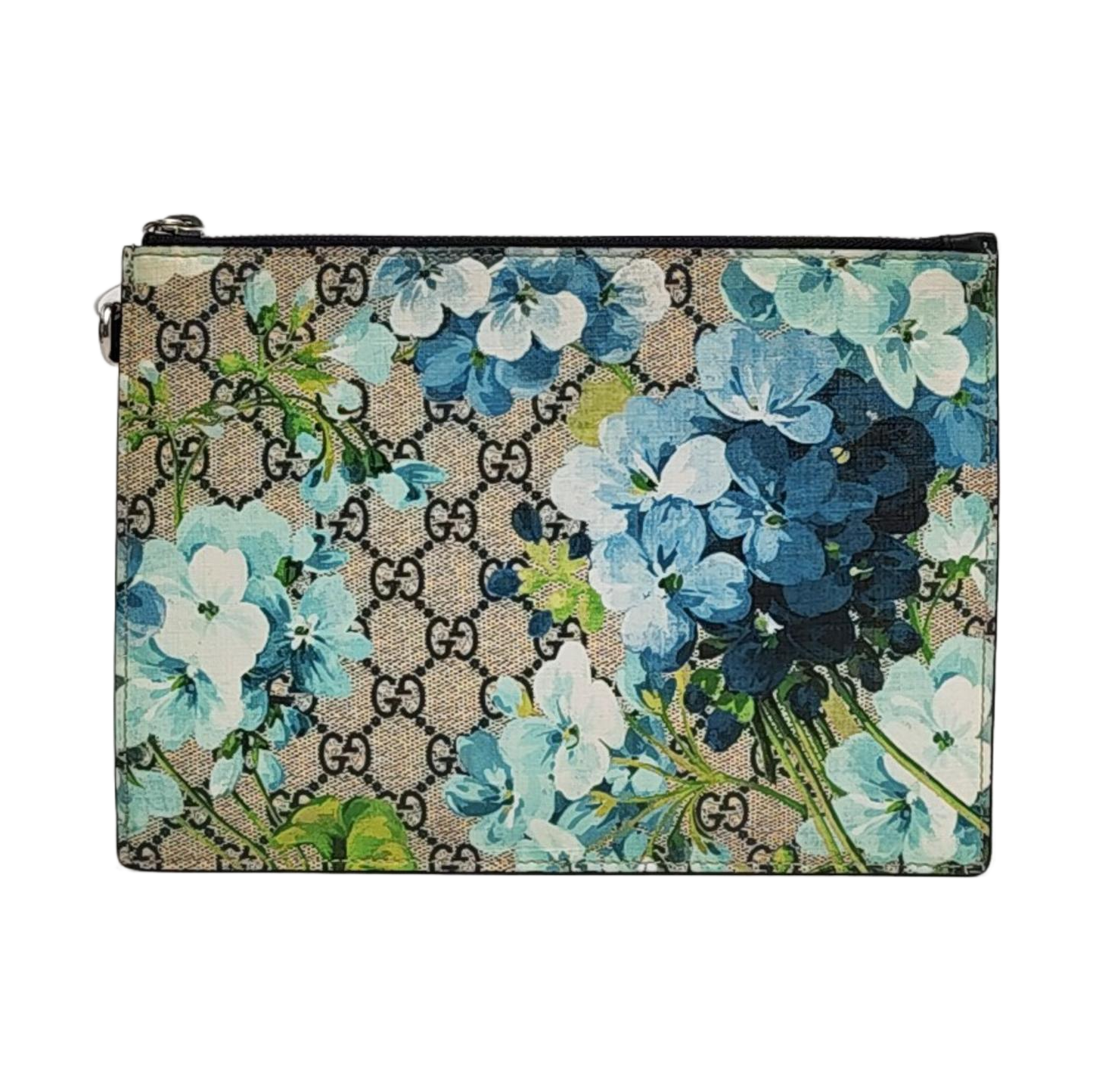 GUCCI GG Blooms Multicolor Coated Canvas Geranium Handbag Silver Hardware-(SKU)-958155415
