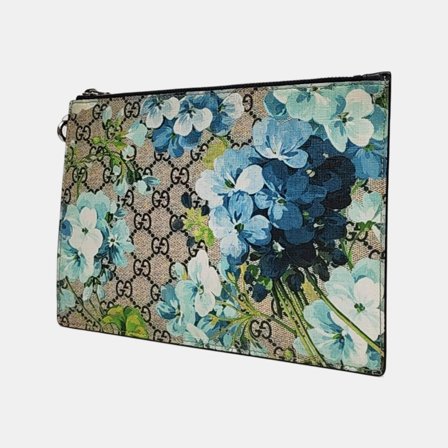 GUCCI GG Blooms Multicolor Coated Canvas Geranium Handbag Silver Hardware-(SKU)-958155415