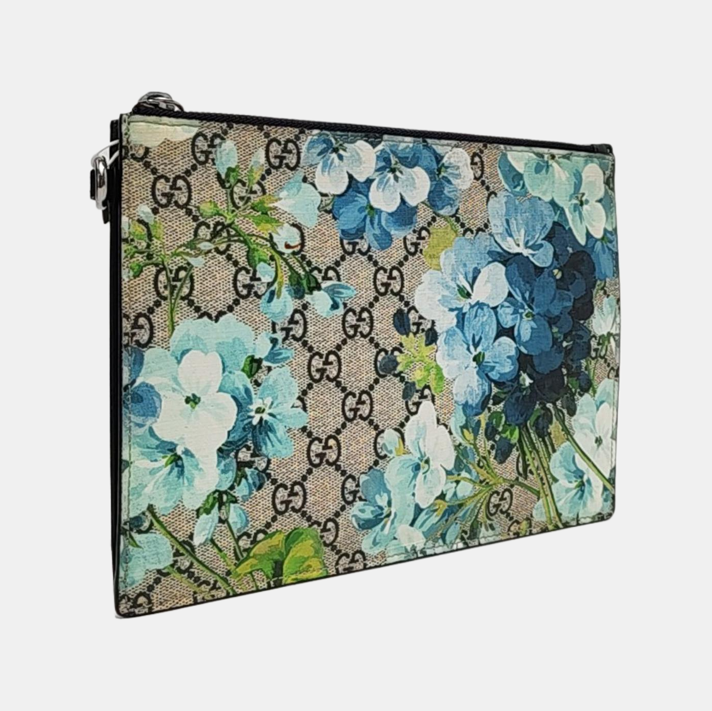 GUCCI GG Blooms Multicolor Coated Canvas Geranium Handbag Silver Hardware-(SKU)-958155415