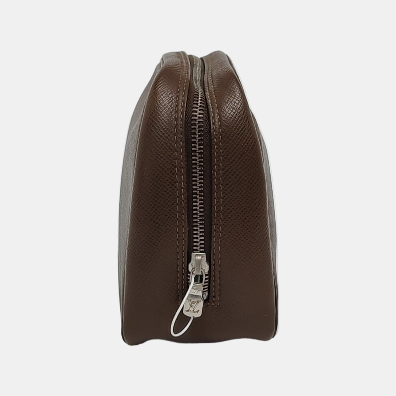 LOUIS VUITTON Large size Brown Leather Handbag Silver Hardware-(SKU)-958155745