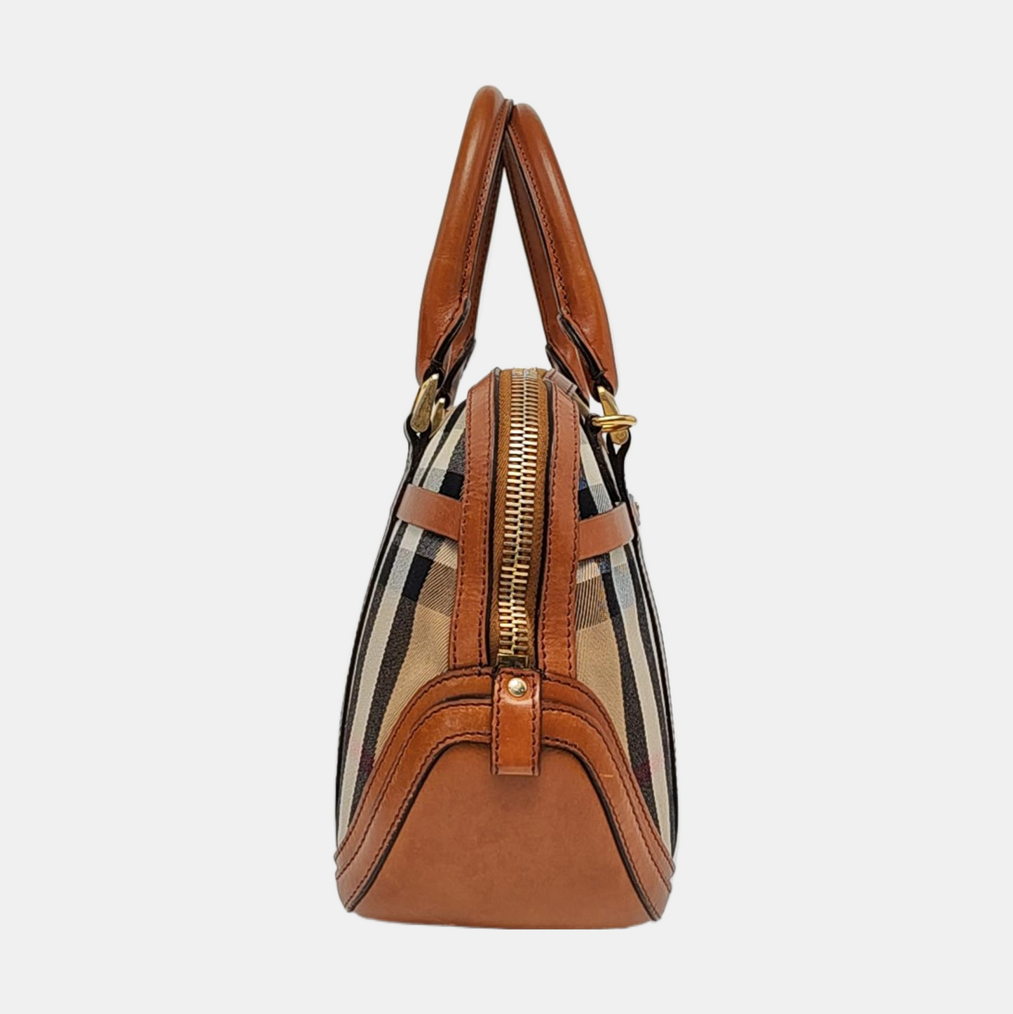 BURBERRY Sartorial Orchard Brown Canvas Handbag Crossbody Bag Single Shoulder Bag Golden hardware-(SKU)-958155782