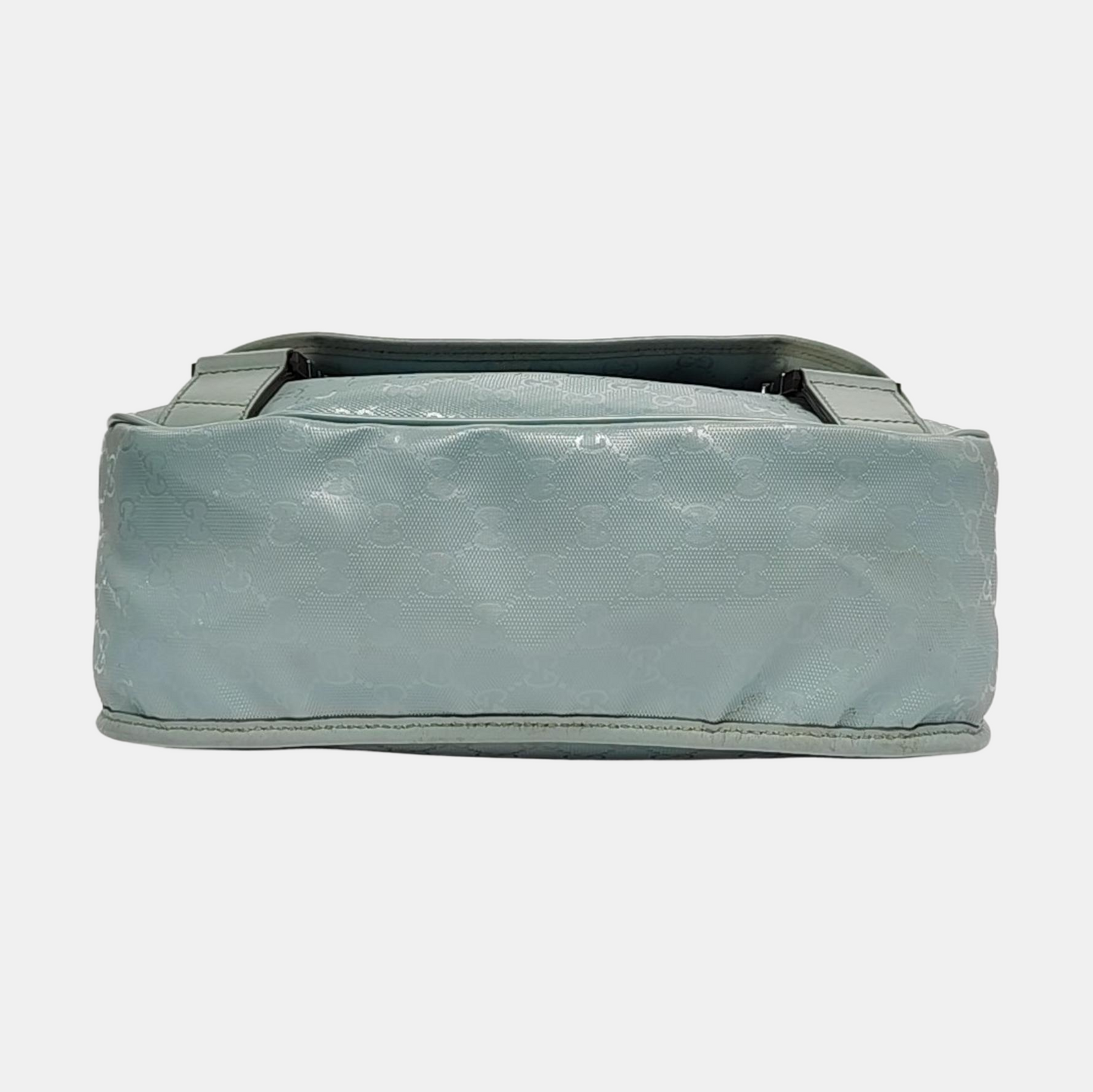GUCCI Light Blue Coated Canvas La Vieille Russie Single Shoulder Bag Crossbody Bag Silver Hardware-(SKU)-958171840