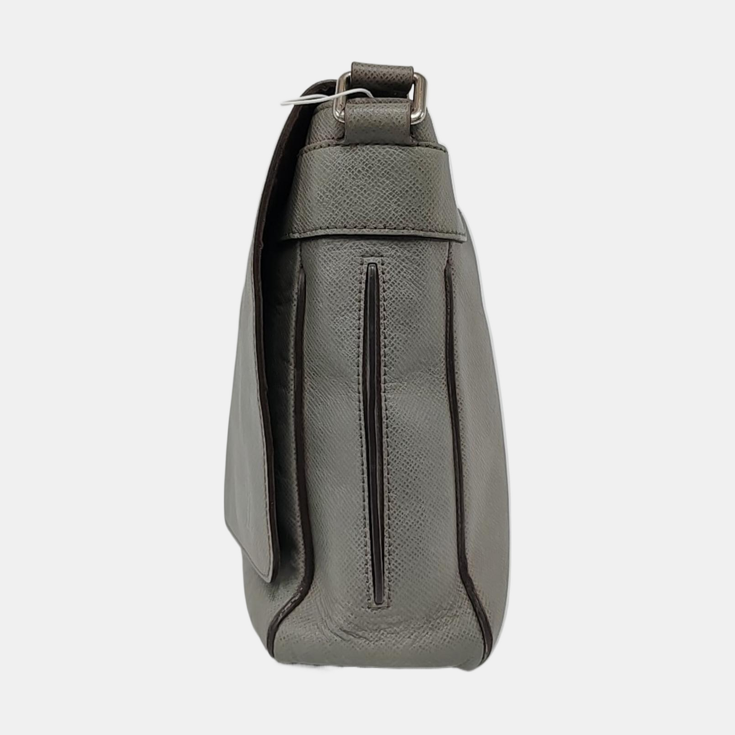 LOUIS VUITTON ROMAN Gray Cowhide Crossbody Single Shoulder Bag Silver Hardware-(SKU)-958340787