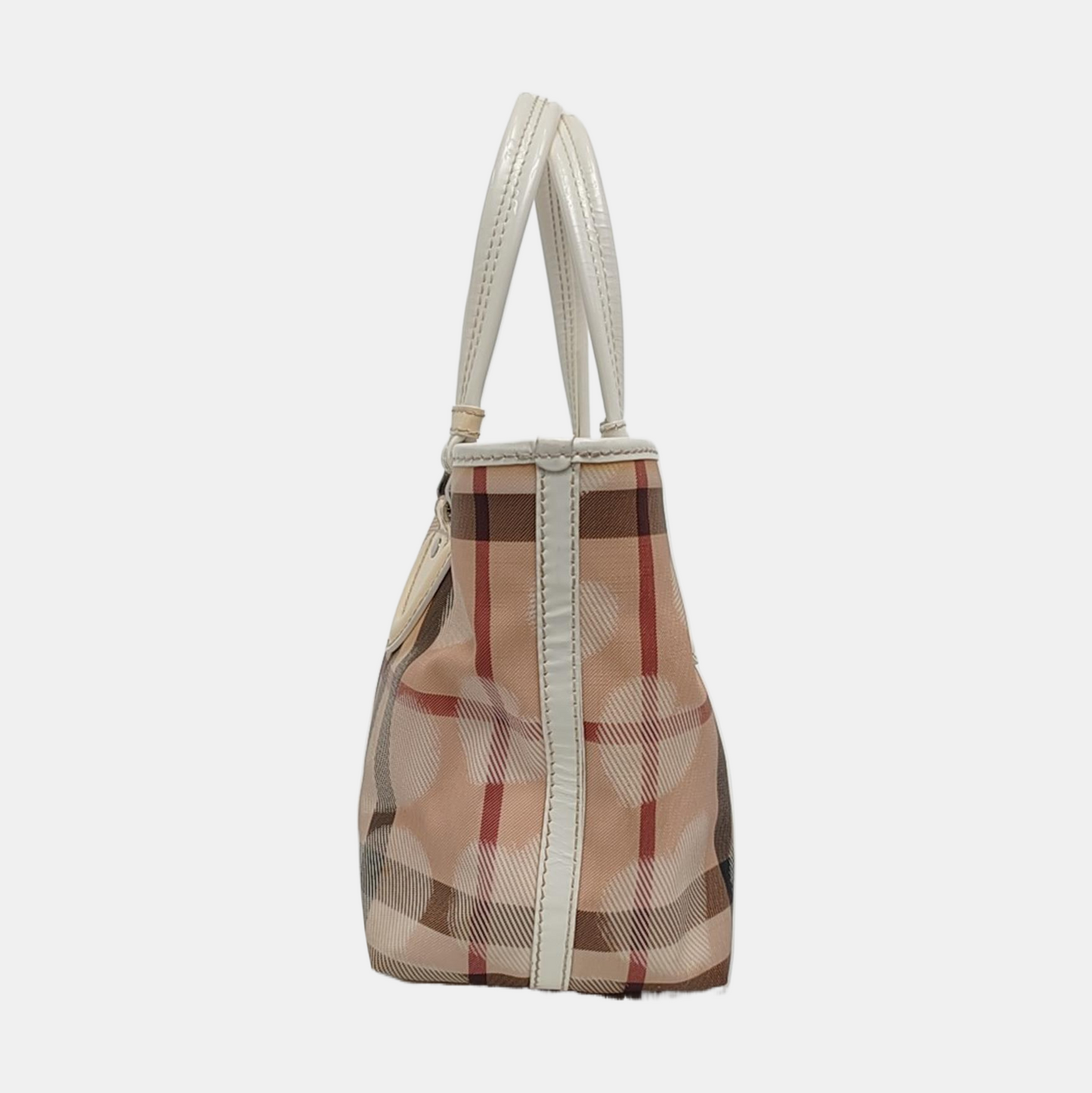 BURBERRY Tote bag Khaki Coated Canvas Printed Tote Bag Single Shoulder Bag Silver Hardware-(SKU)-958529166