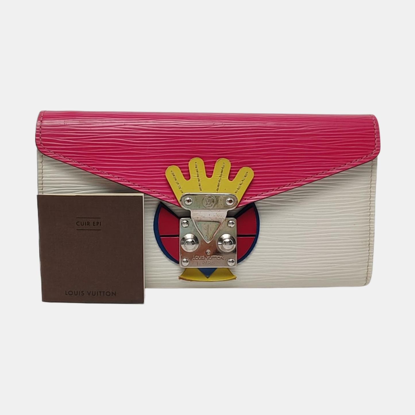 LOUIS VUITTON SARAH 白色EPI牛皮水波纹钱包 Silver Hardware-(SKU)-958343109