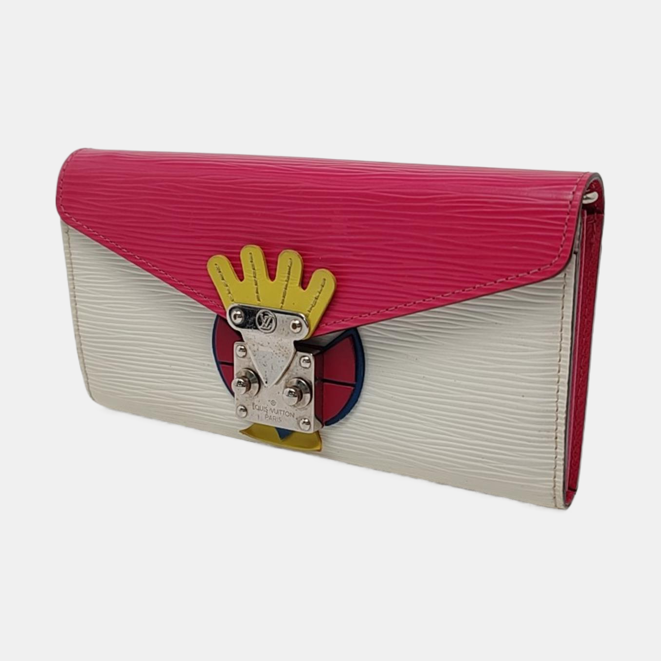 LOUIS VUITTON SARAH 白色EPI牛皮水波纹钱包 Silver Hardware-(SKU)-958343109