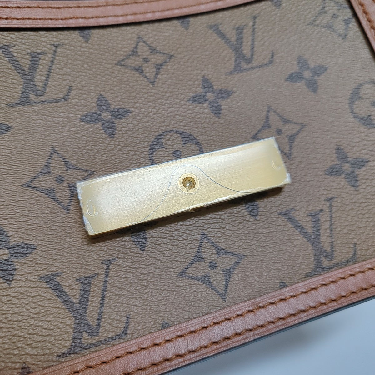 LOUIS VUITTON DAUPHINE Mini Brown Coated Canvas Monogram Vernis Dauphine Crossbody Bag Shoulder Bag Adjustable Strap Complete Accessories-(SKU)-958208247