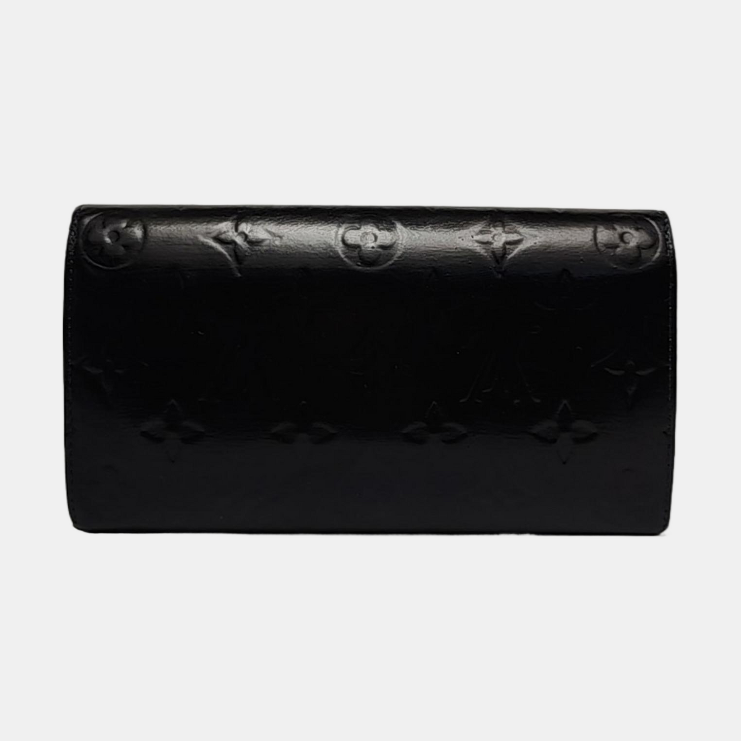 LOUIS VUITTON SARAH Black Cowhide Embossed Wallet Golden hardware-(SKU)-957385342
