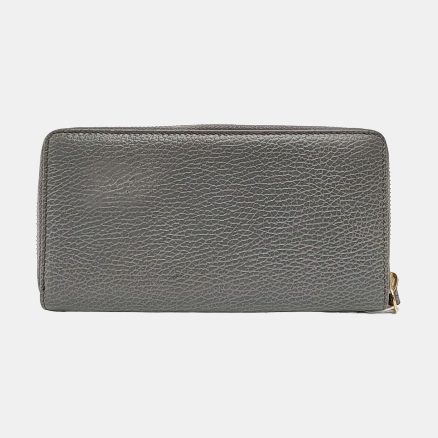 GUCCI GG Marmont Gray Cowhide Wallet Golden hardware-(SKU)-958273194