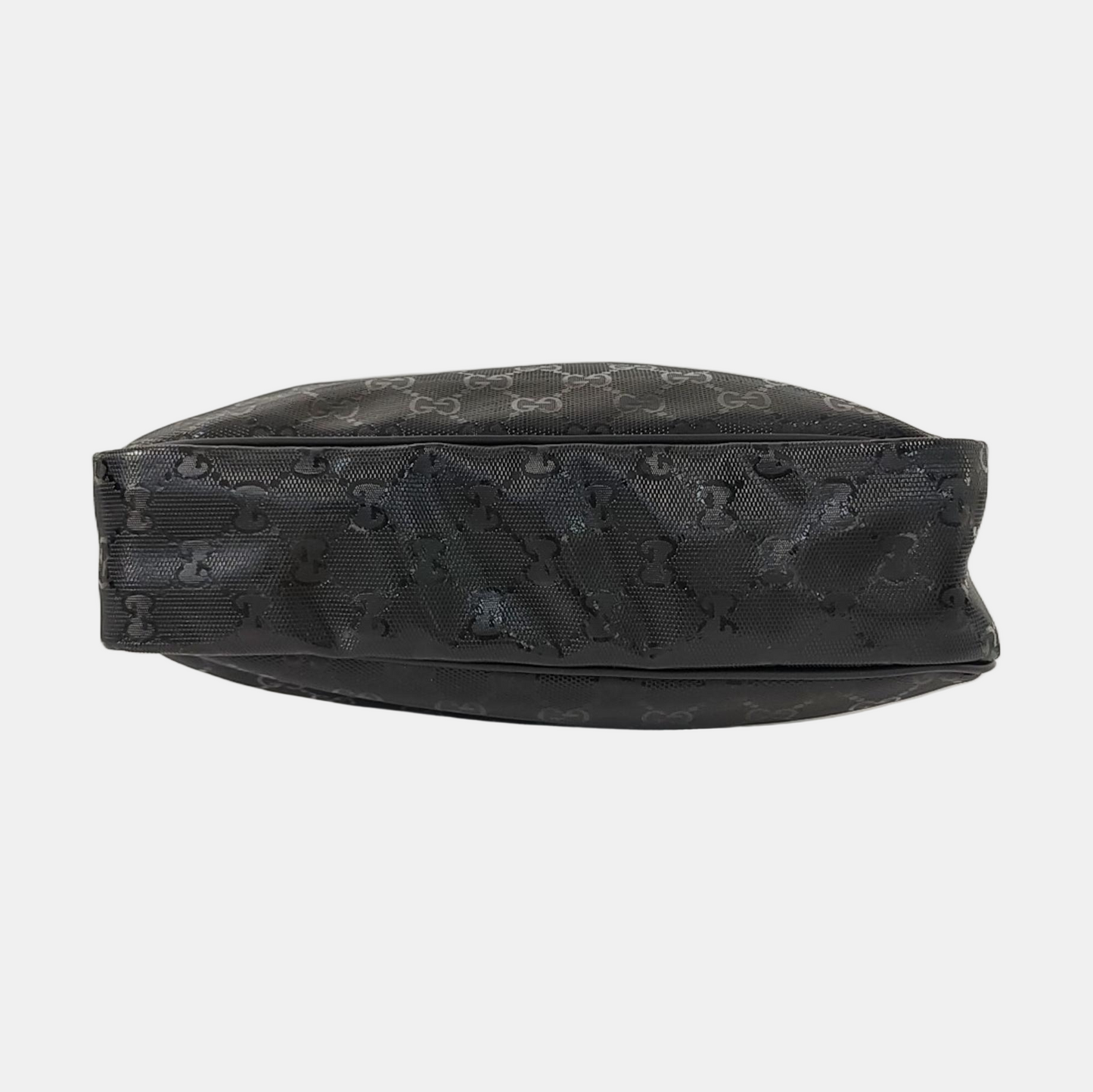 GUCCI Black Coated Canvas Monogrammed Single Shoulder Bag Sling Golden hardware-(SKU)-958447718