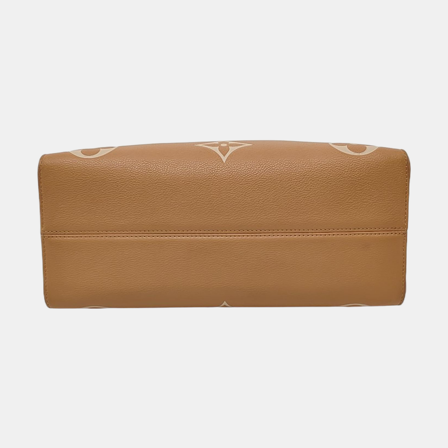 LOUIS VUITTON ONTHEGO Medium-sized Yellow Leather Monogram Embossed Jungle Bag Shoulder Bag Tote Bag Golden Hardware-(SKU)-958616180