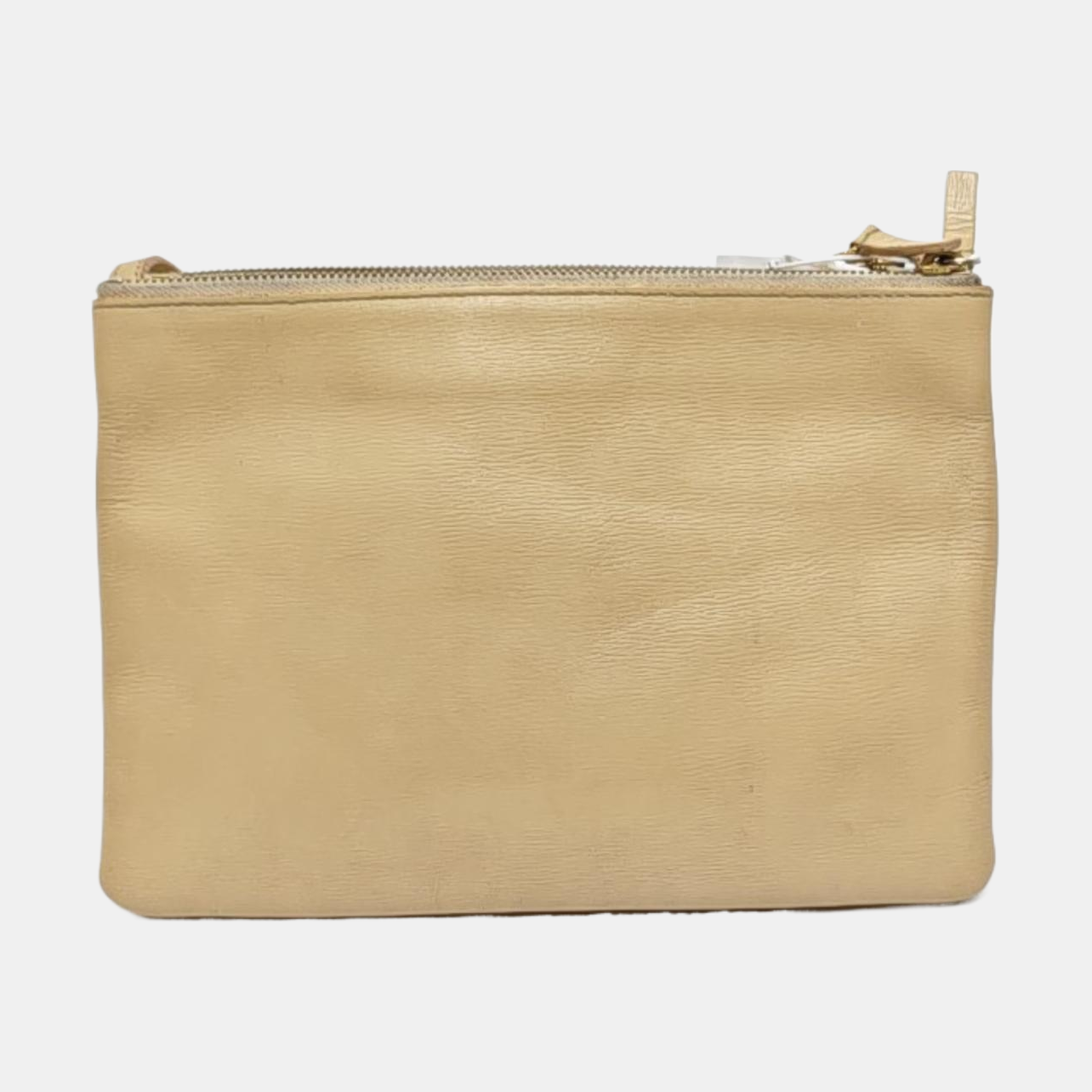 CELINE TRIO Small size Yellow cowhide single shoulder bag Golden hardware Sub-bag-(SKU)-958688928