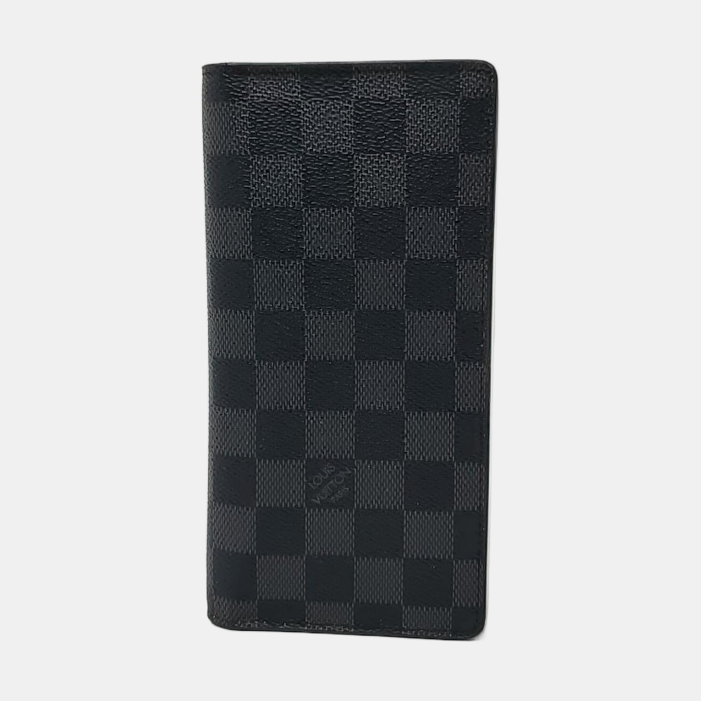 LOUIS VUITTON ALEXANDRE Gray Coated Canvas Chessboard Plaid Wallet-(SKU)-958578109