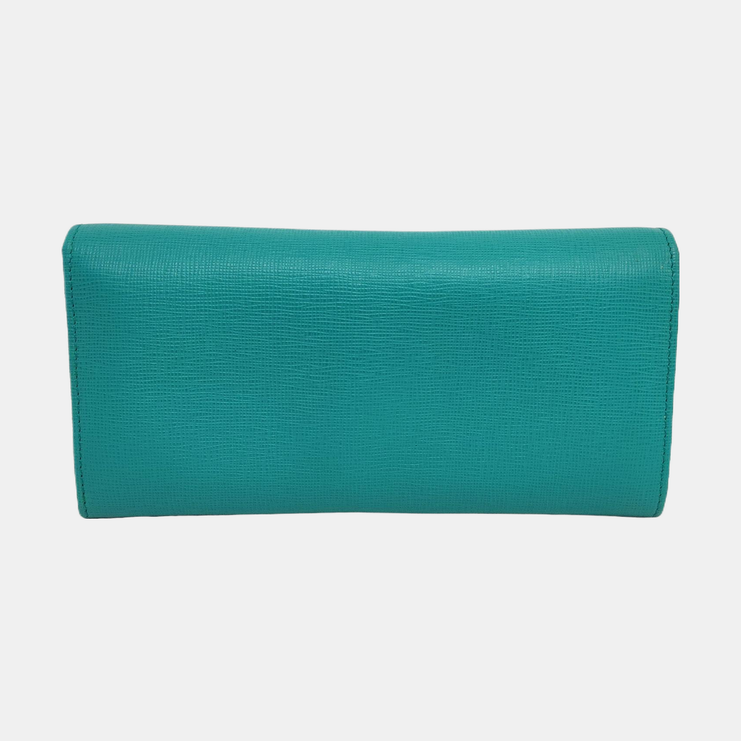 FENDI Blue Green Leather Wallet Golden hardware-(SKU)-958576220