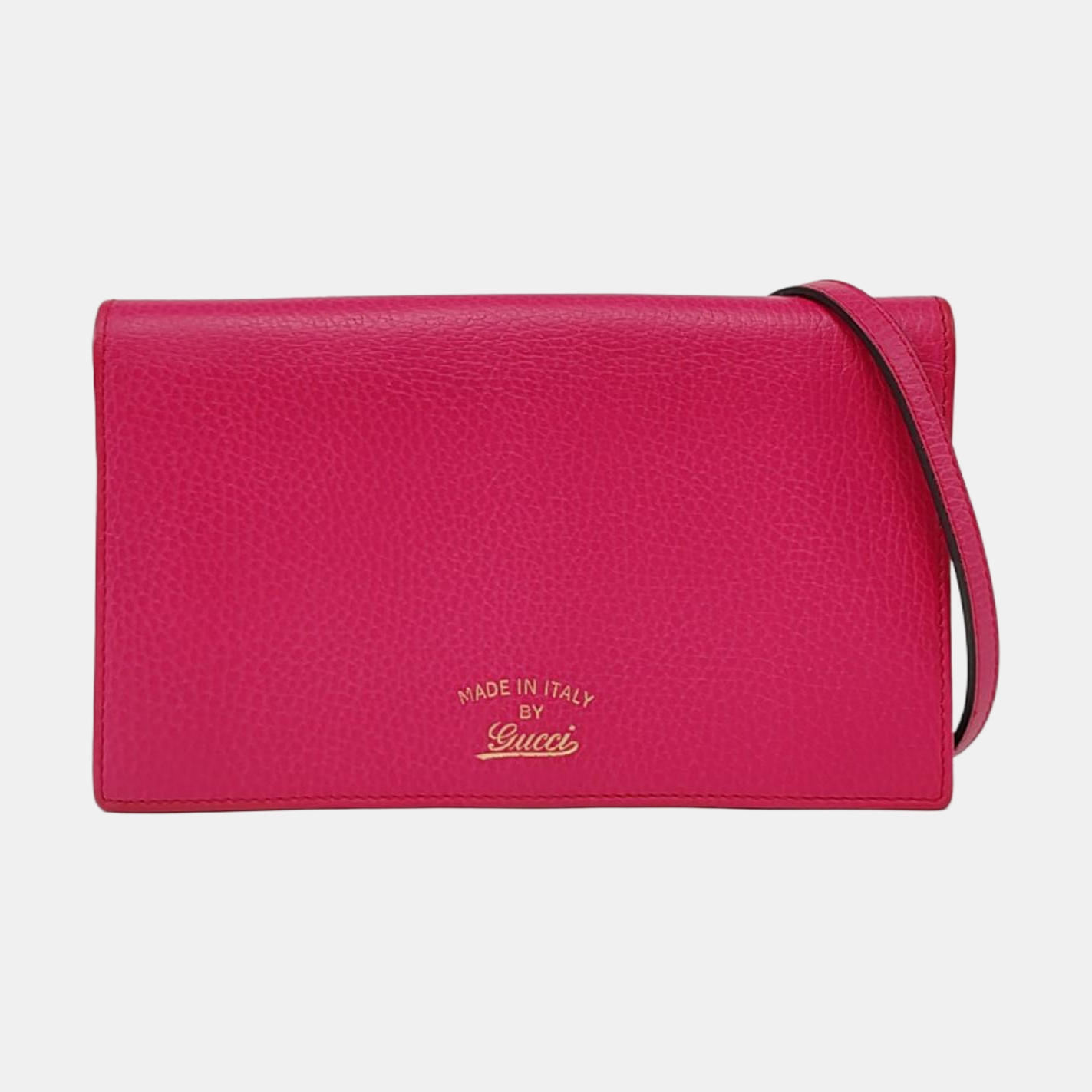 GUCCI Swing Fuchsia Cowhide Single Shoulder Bag Crossbody Golden hardware Removable shoulder strap-(SKU)-958363753