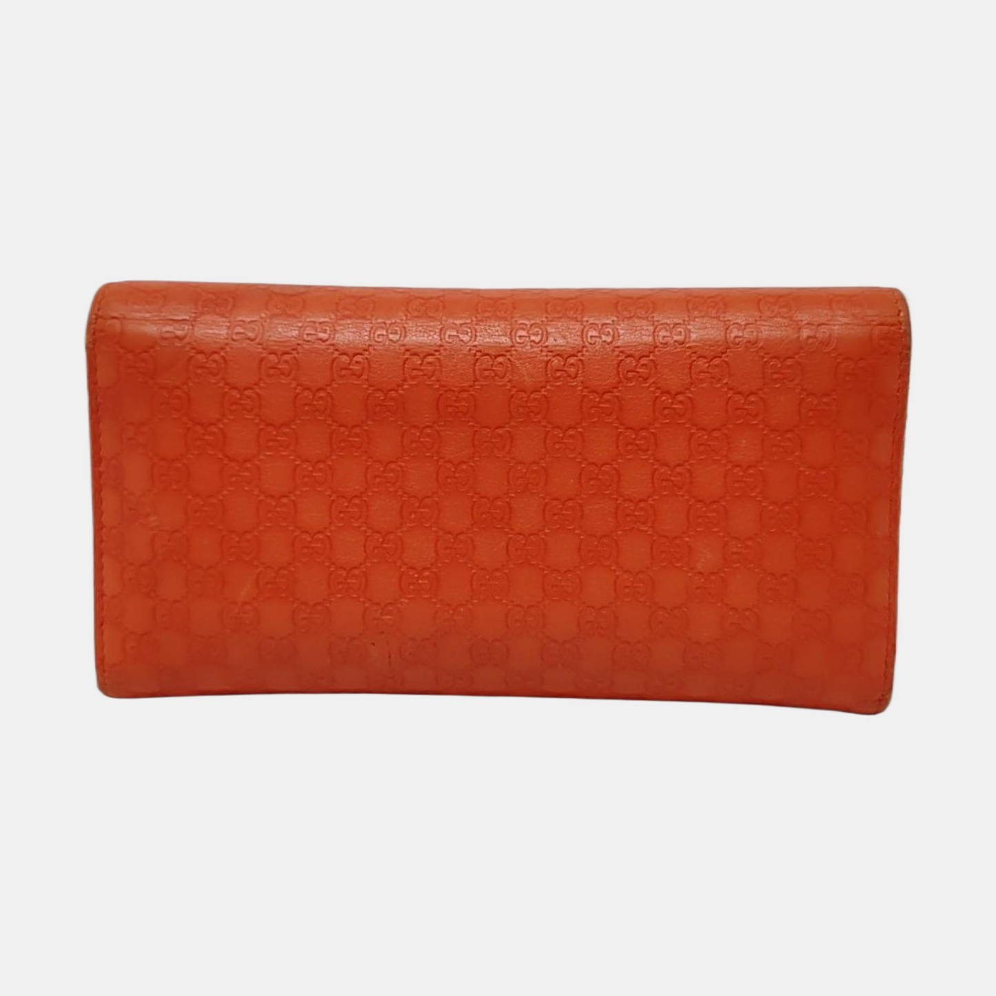GUCCI Microguccissima Orange leather old-favorite wallet Golden hardware-(SKU)-958770113