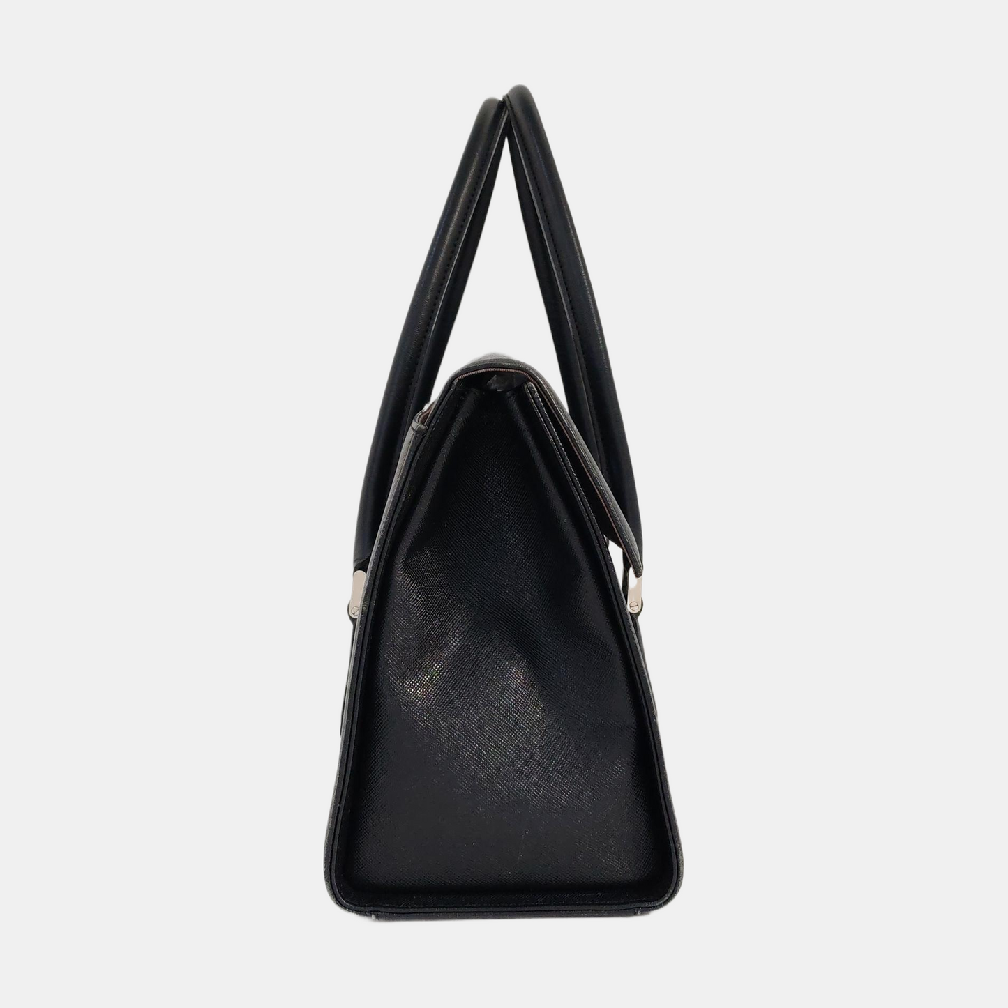 BURBERRY Black cowhide tote bag Silver Hardware-(SKU)-958526688