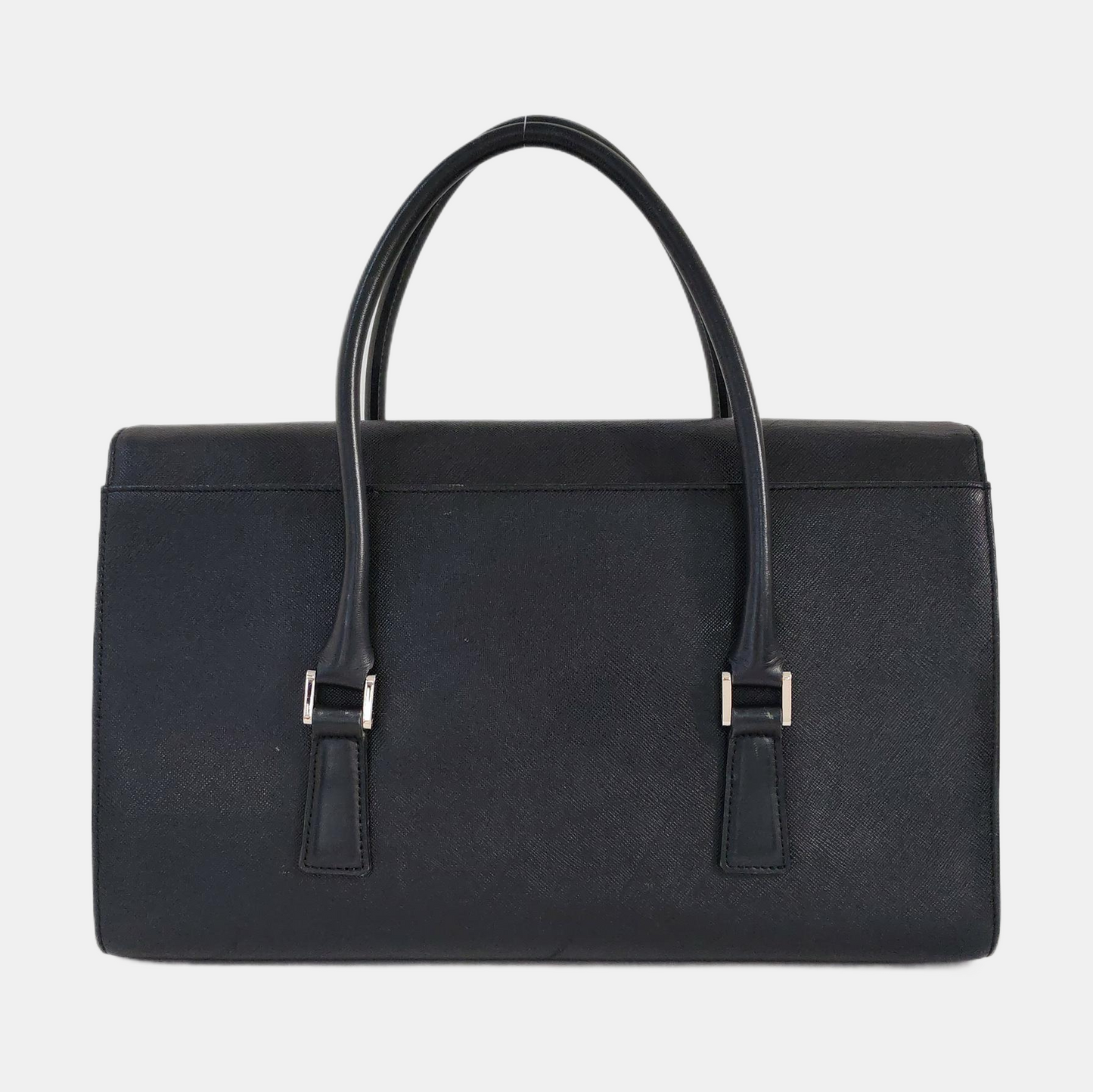 BURBERRY Black cowhide tote bag Silver Hardware-(SKU)-958526688