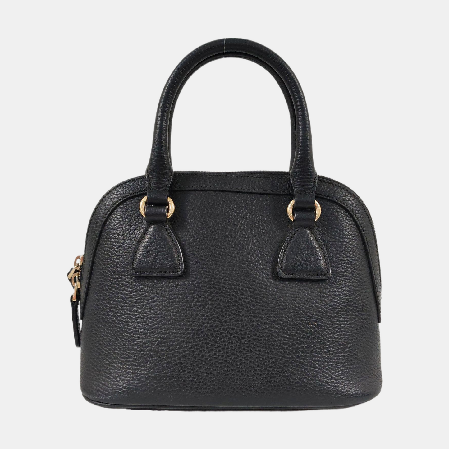 GUCCI DOME Black Leather Handbag Crossbody Shoulder Bag Golden hardware-(SKU)-958599239