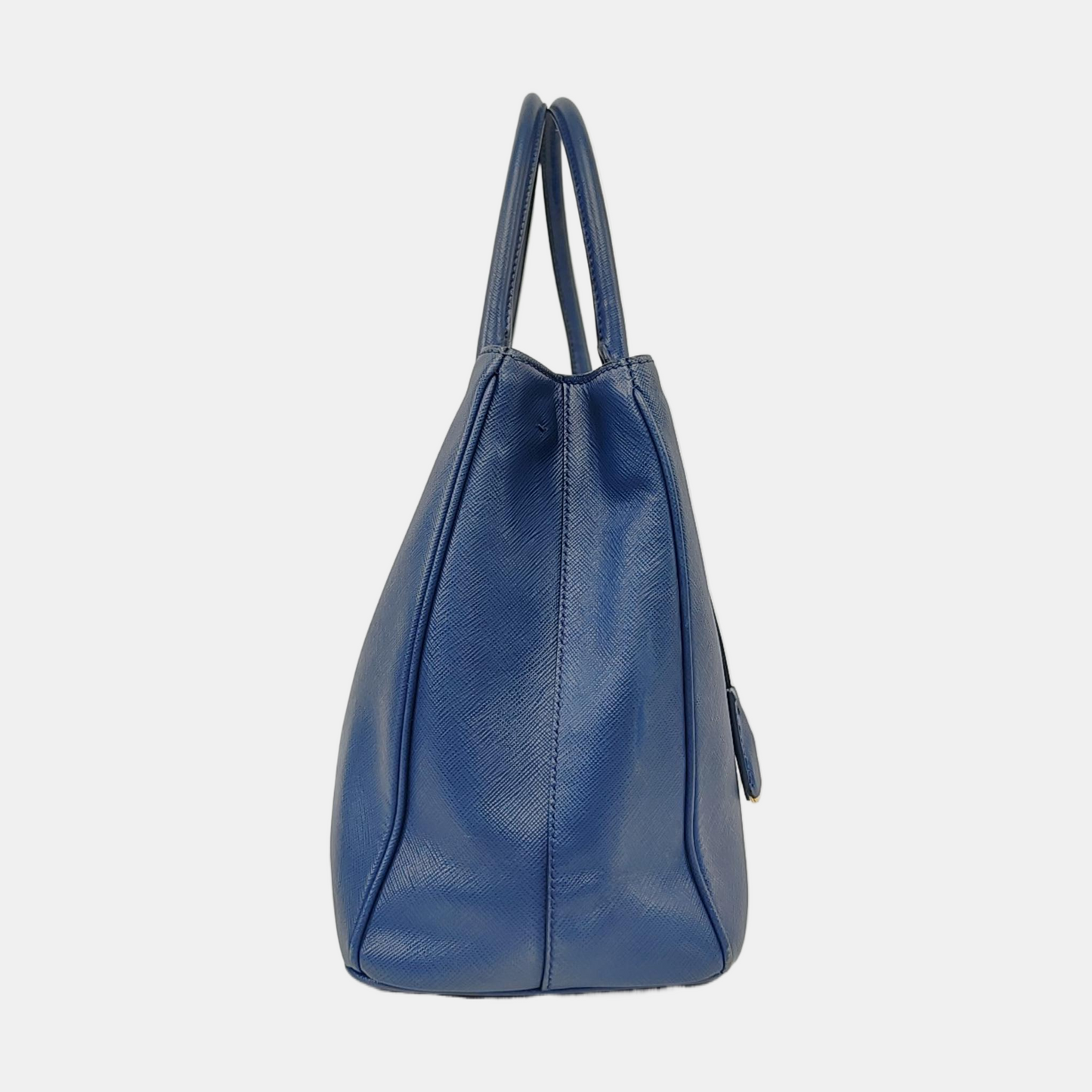 PRADA Galleria Large size Dark Blue Calfskin Logo Crossgrain Killer Bag Crossbody Bag Single Shoulder Bag Handbag Golden hardware Removable shoulder strap-(SKU)-958814662
