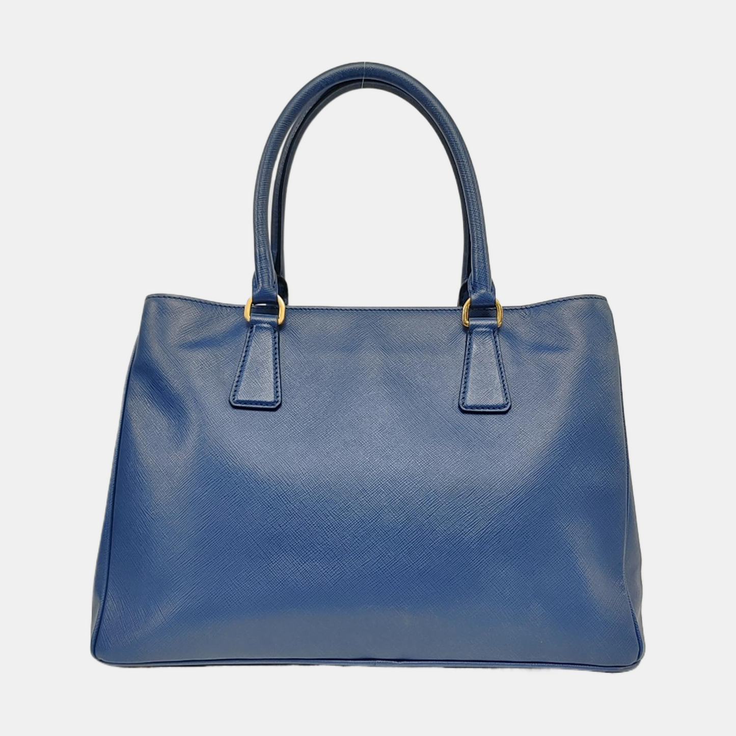 PRADA Galleria Large size Dark Blue Calfskin Logo Crossgrain Killer Bag Crossbody Bag Single Shoulder Bag Handbag Golden hardware Removable shoulder strap-(SKU)-958814662