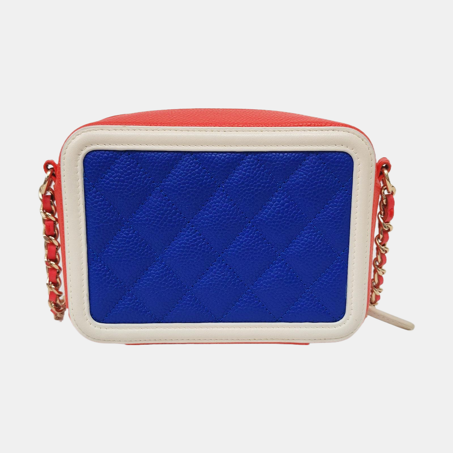 CHANEL FILIGREE Blue Calfskin Quilted Shoulder Bag Tote Crossbody Bag Gold Hardware 27K Clasp-(SKU)-958775150