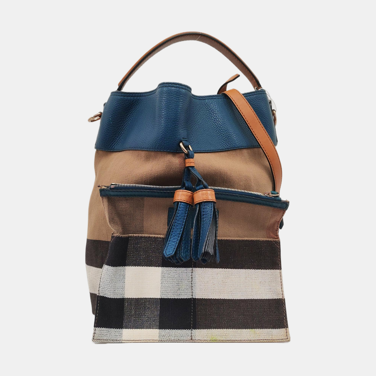 BURBERRY Ashby Brown Canvas Single Shoulder Bag Handbag Golden hardware Pouch detachable shoulder strap-(SKU)-958890264