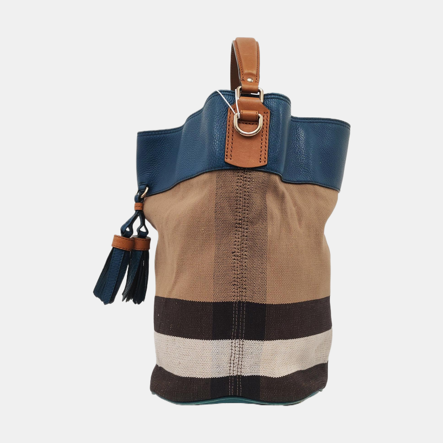 BURBERRY Ashby Brown Canvas Single Shoulder Bag Handbag Golden hardware Pouch detachable shoulder strap-(SKU)-958890264