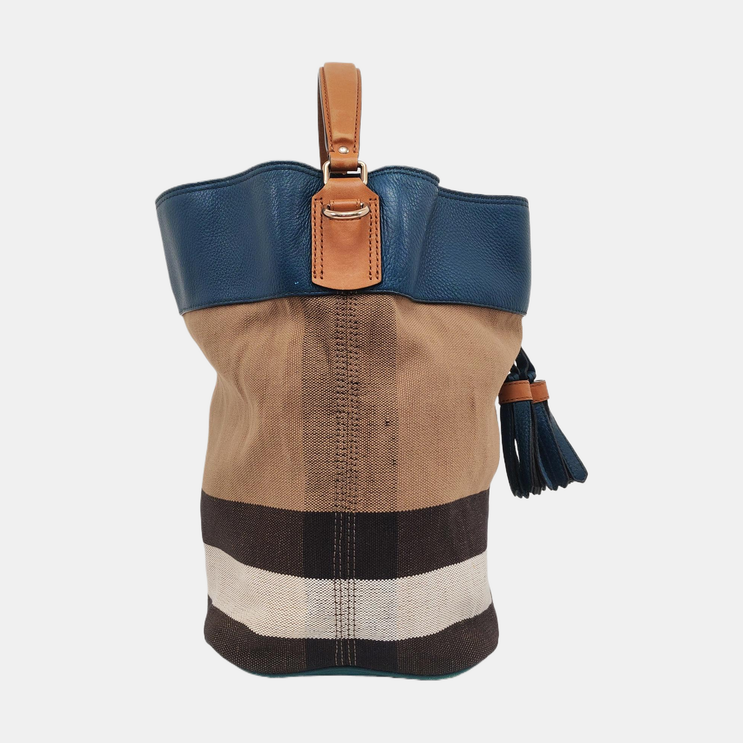 BURBERRY Ashby Brown Canvas Single Shoulder Bag Handbag Golden hardware Pouch detachable shoulder strap-(SKU)-958890264