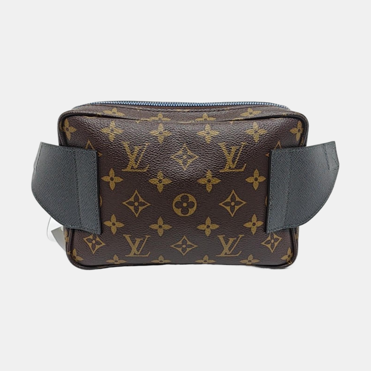 LOUIS VUITTON OUTDOOR Brown Coated Canvas Monogram Fanny Pack Crossbody Shoulder Bag with Red Hardware-(SKU)-958770718
