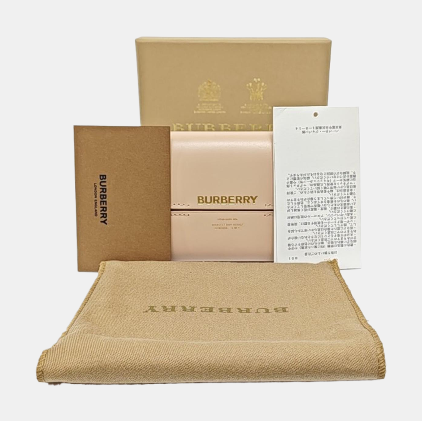 BURBERRY Khaki Cowhide Printed Card Case-(SKU)-958700772
